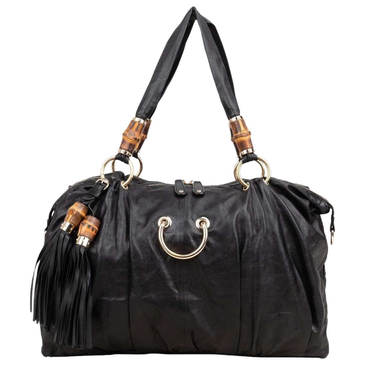 Bamboo leather handbag