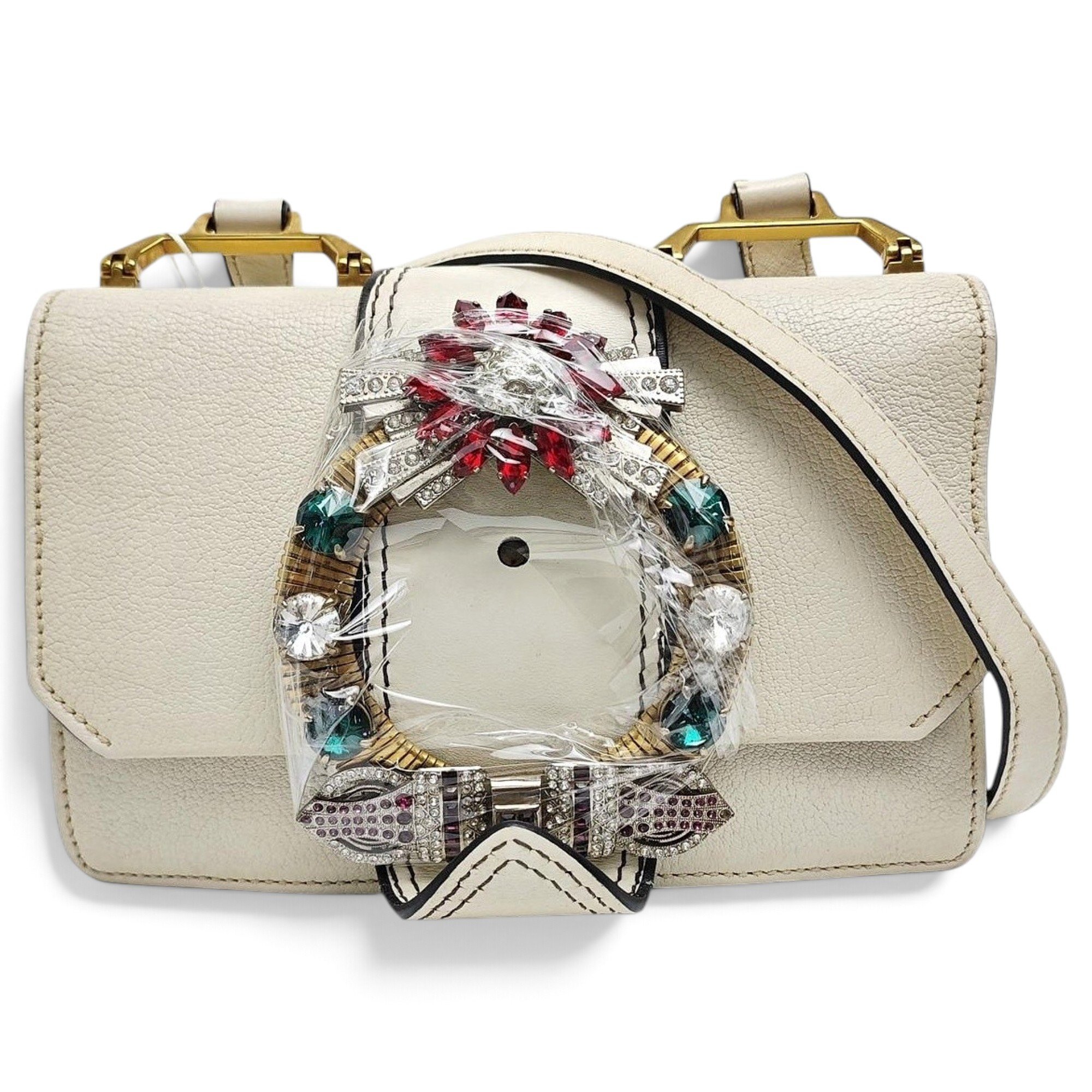 Miu Lady leather handbag