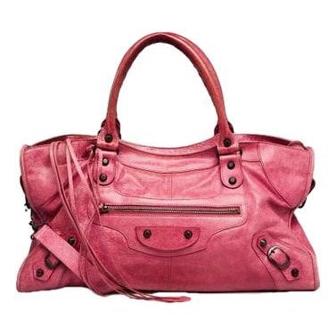 City leather handbag
