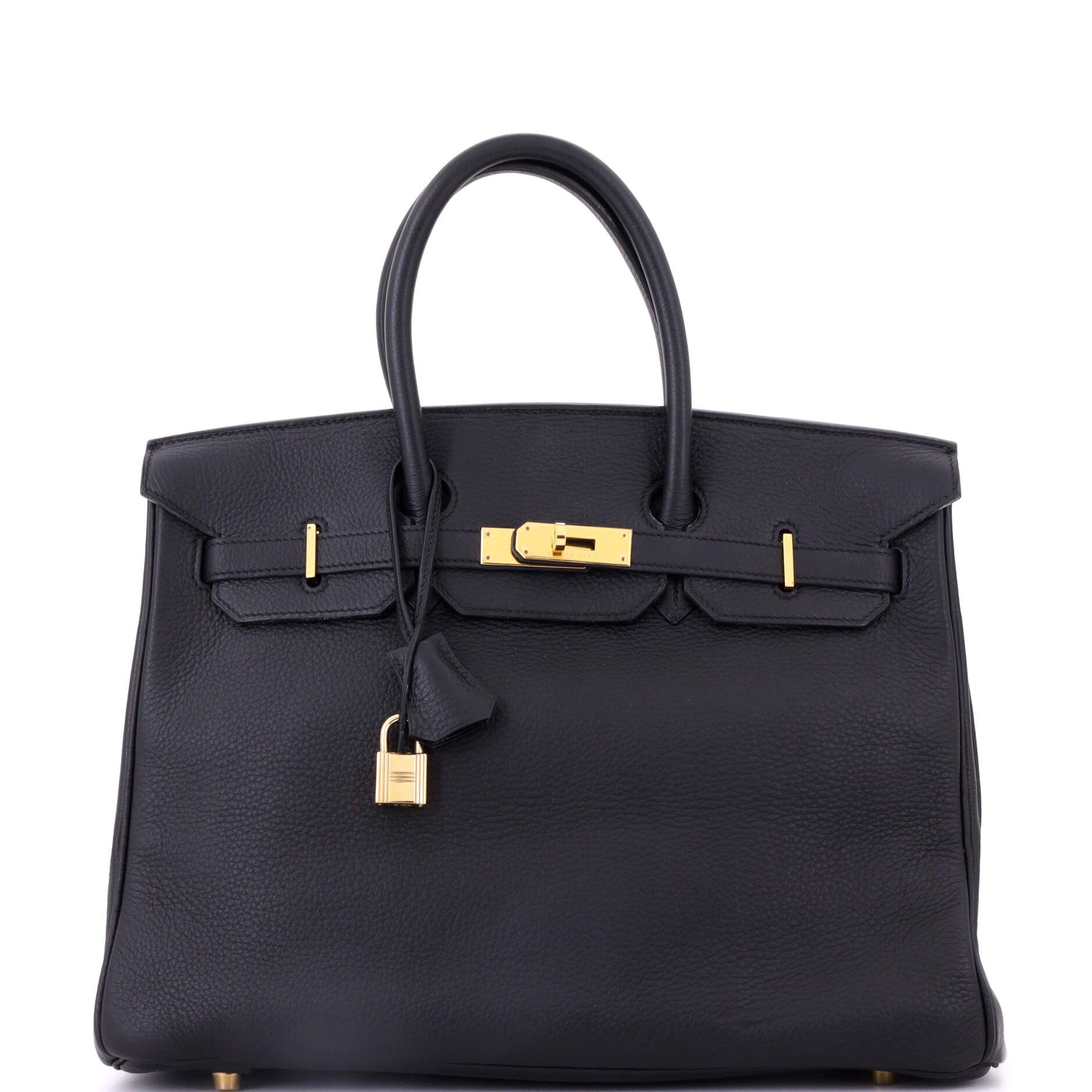 Hermes Birkin Handbag Noir Togo with Gold Hardware 35