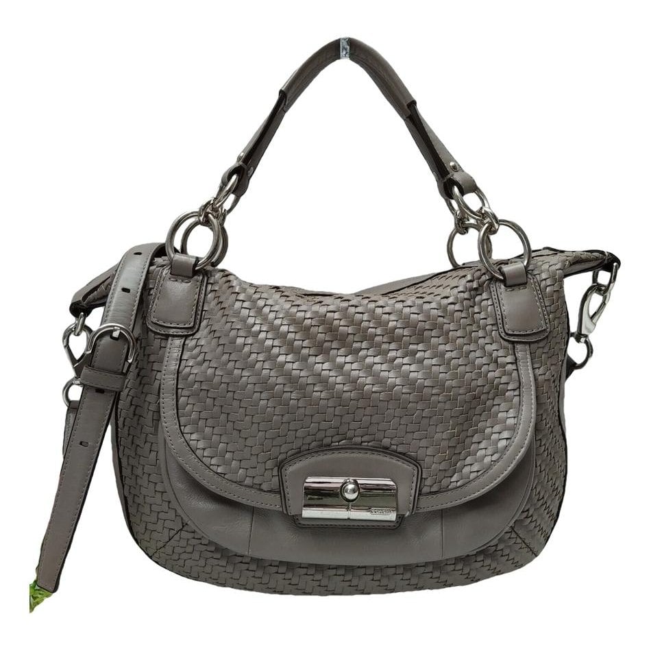 Leather clutch bag