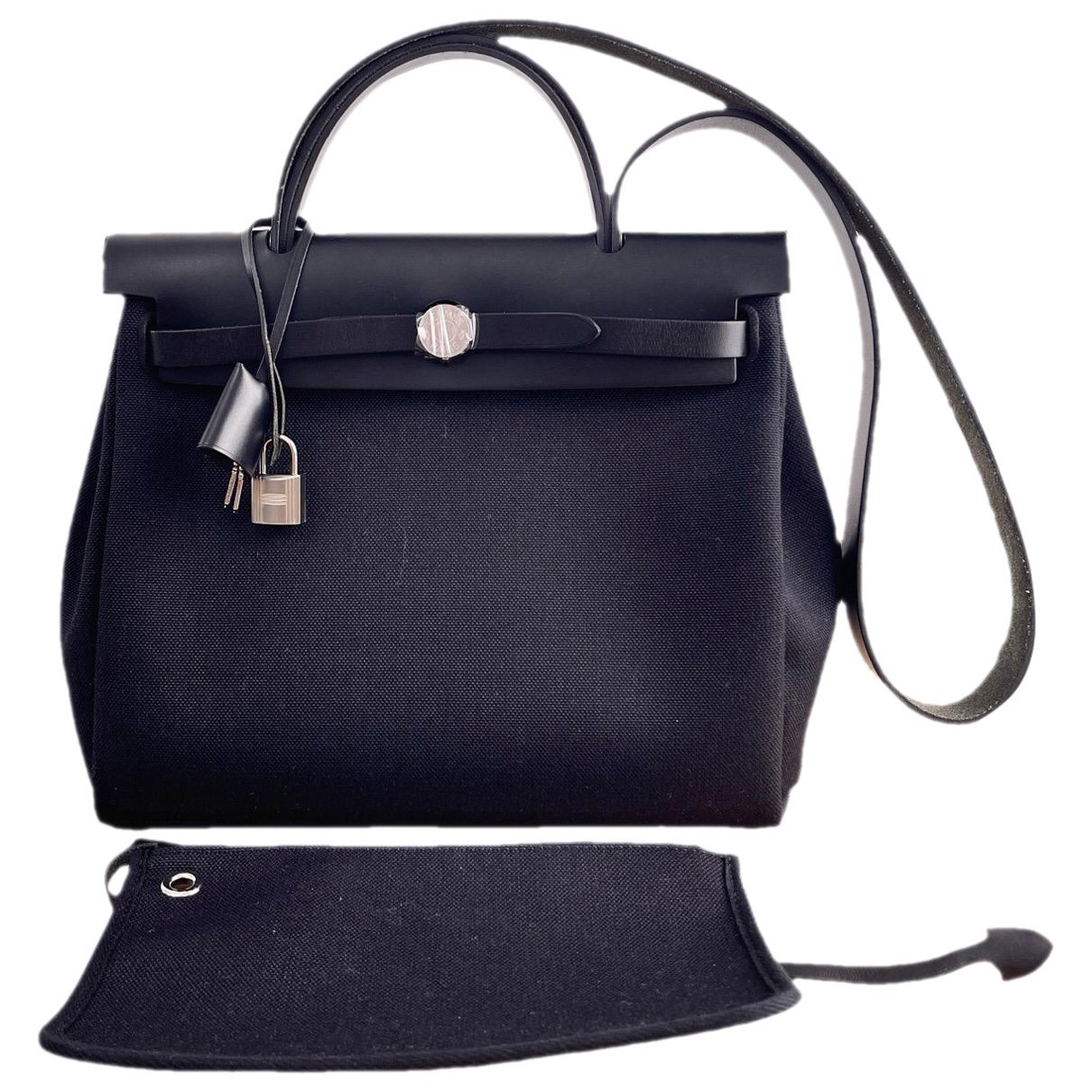Hermes Herbag Handbag Black 1122