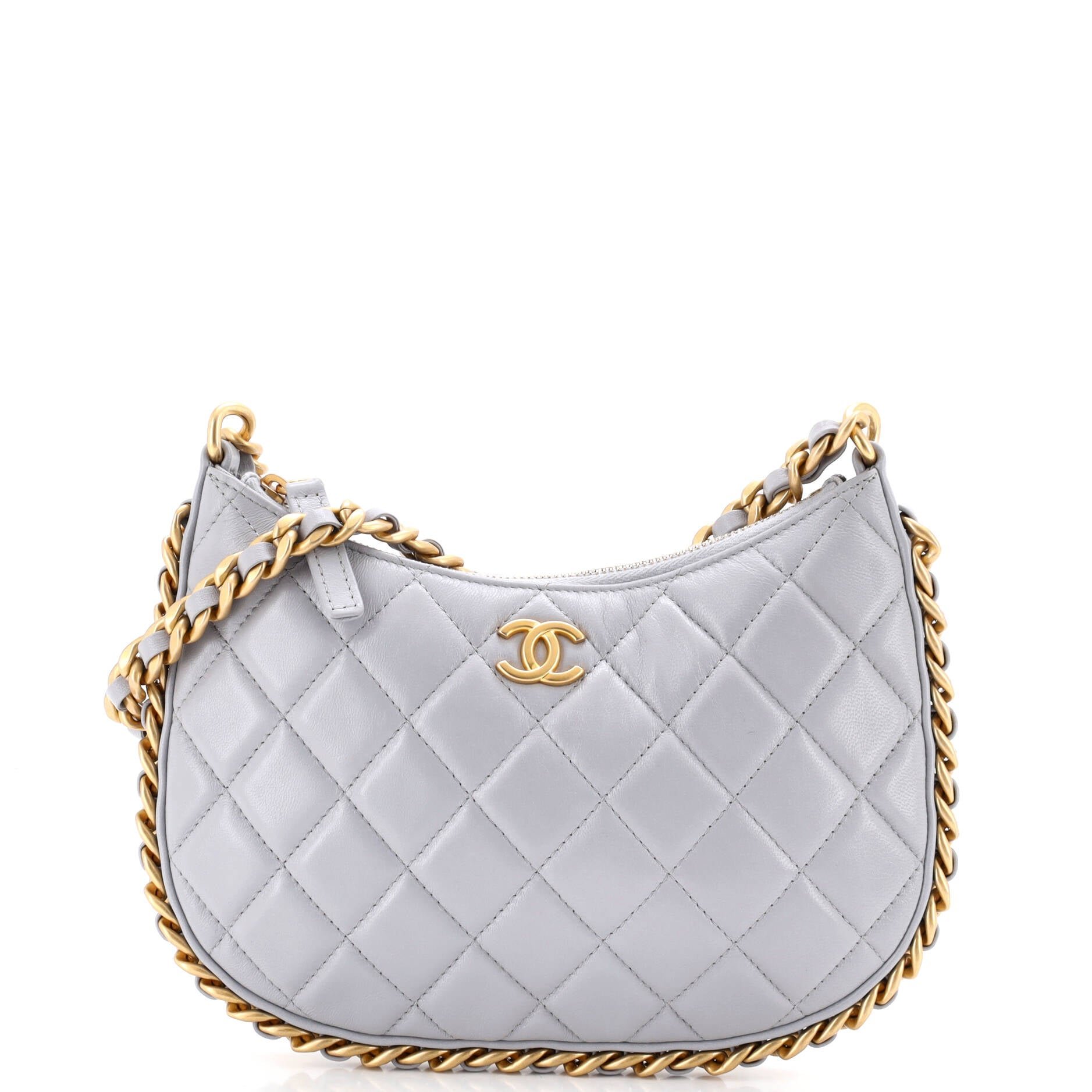 CC Chain Around Hobo Quilted Lambskin