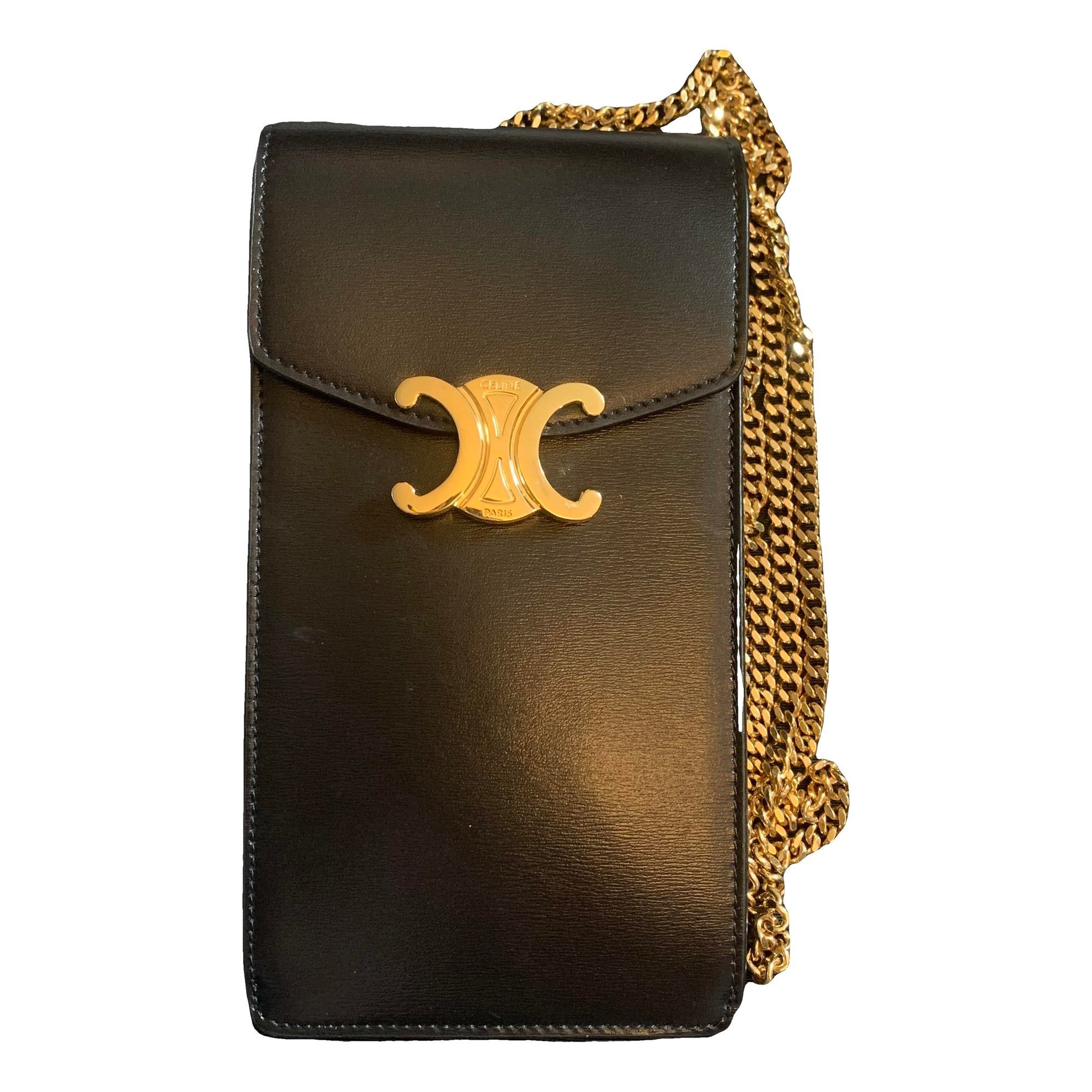 Leather clutch bag
