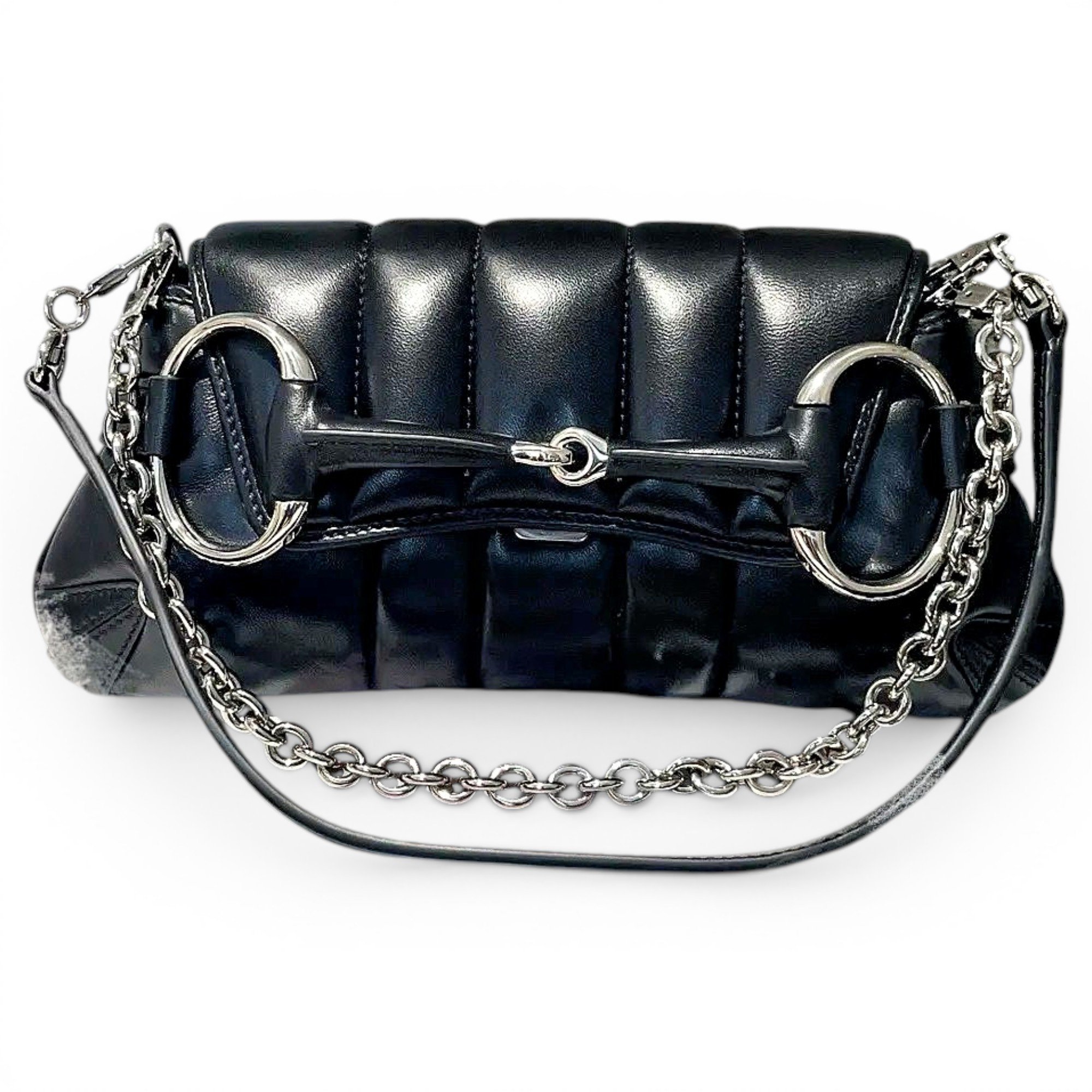 Horsebit Chain leather handbag