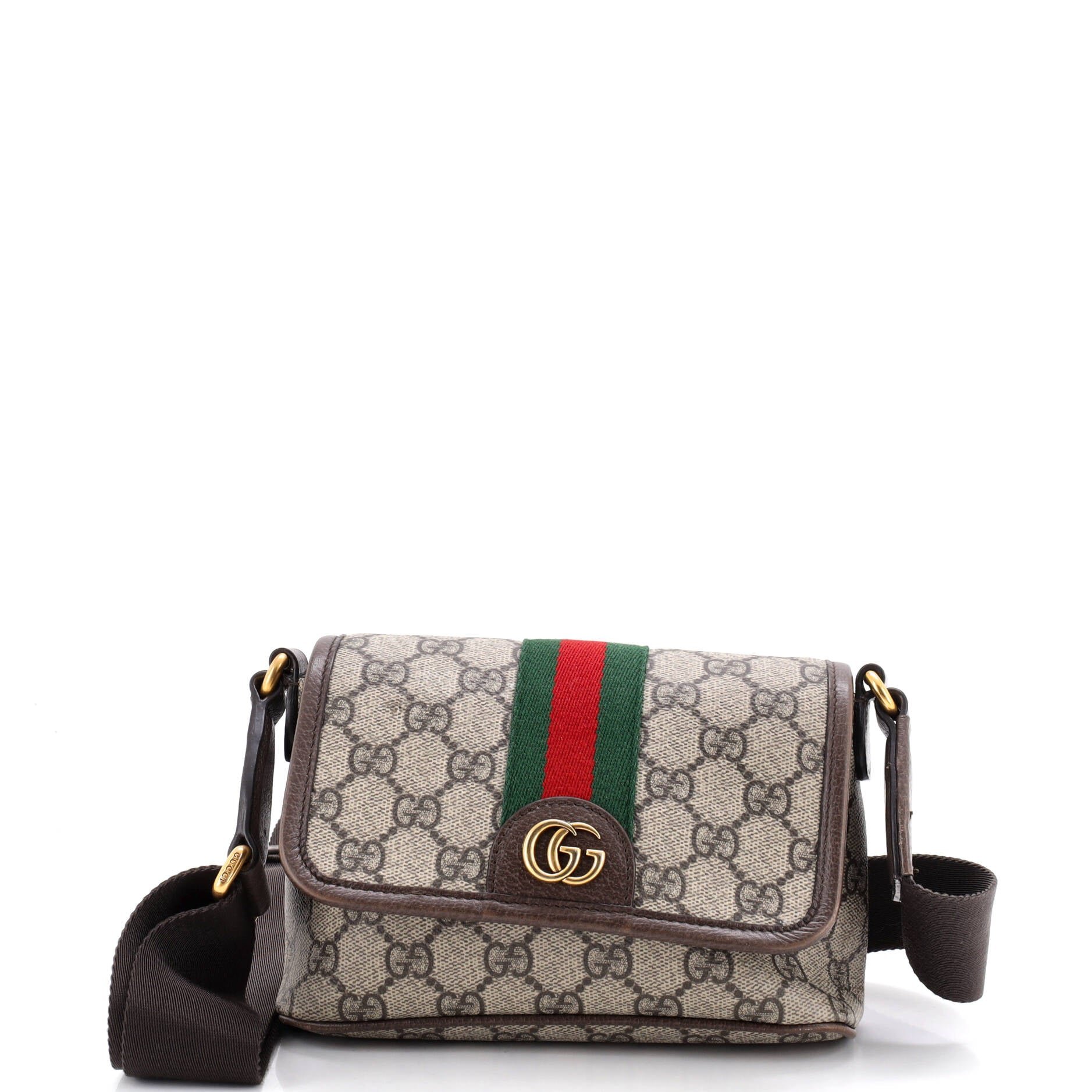 Ophidia Flap Messenger Bag GG Coated Canvas Mini