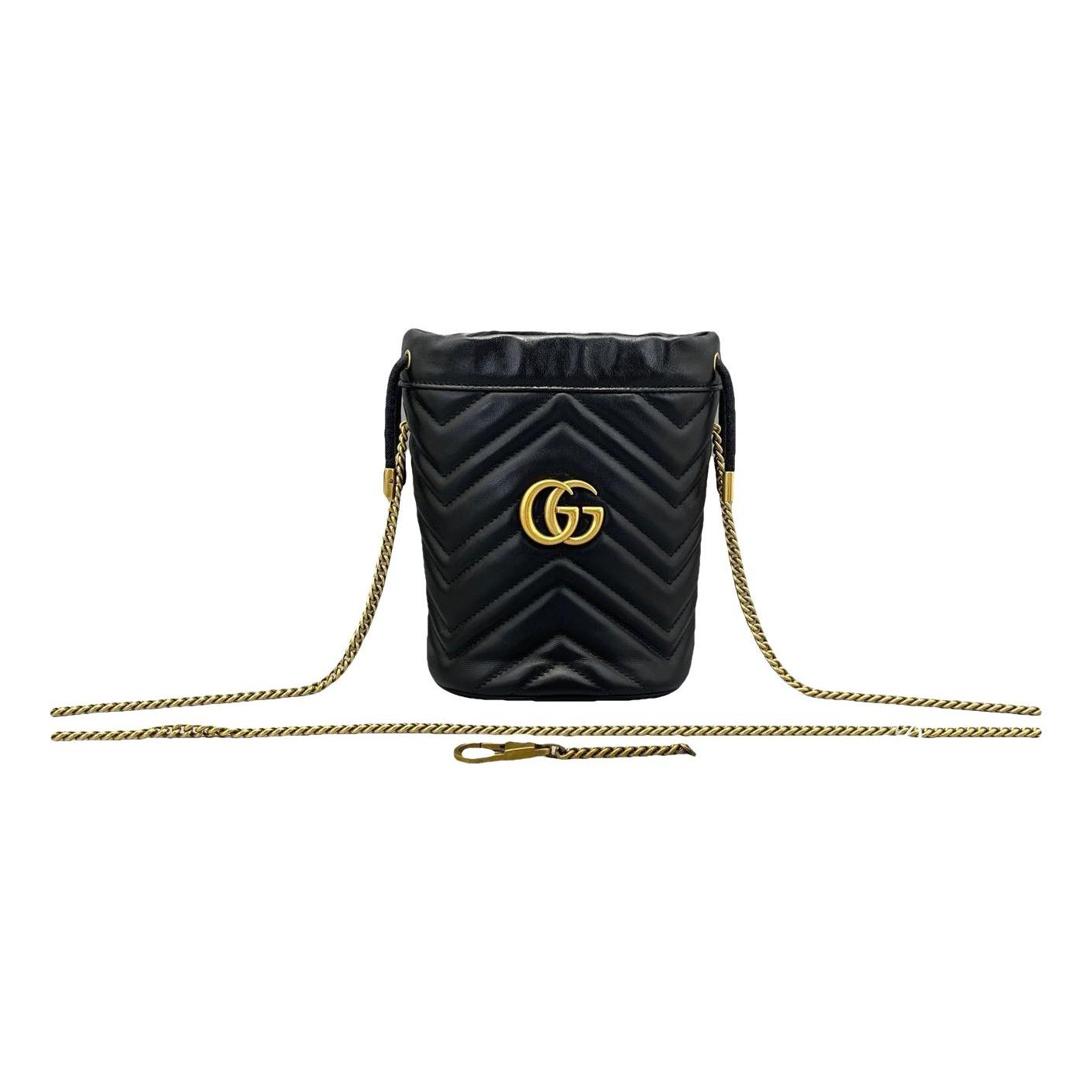 GG Marmont Chain Bucket leather handbag