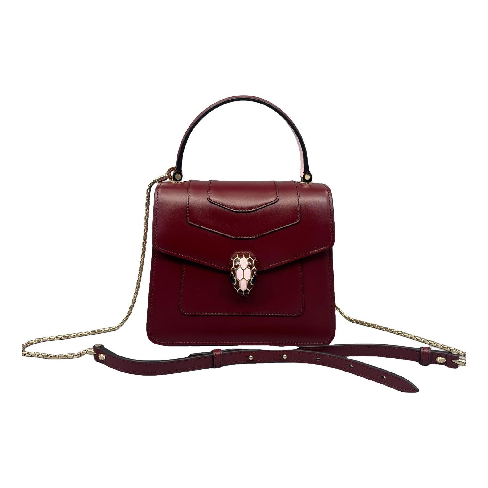 Serpenti leather handbag