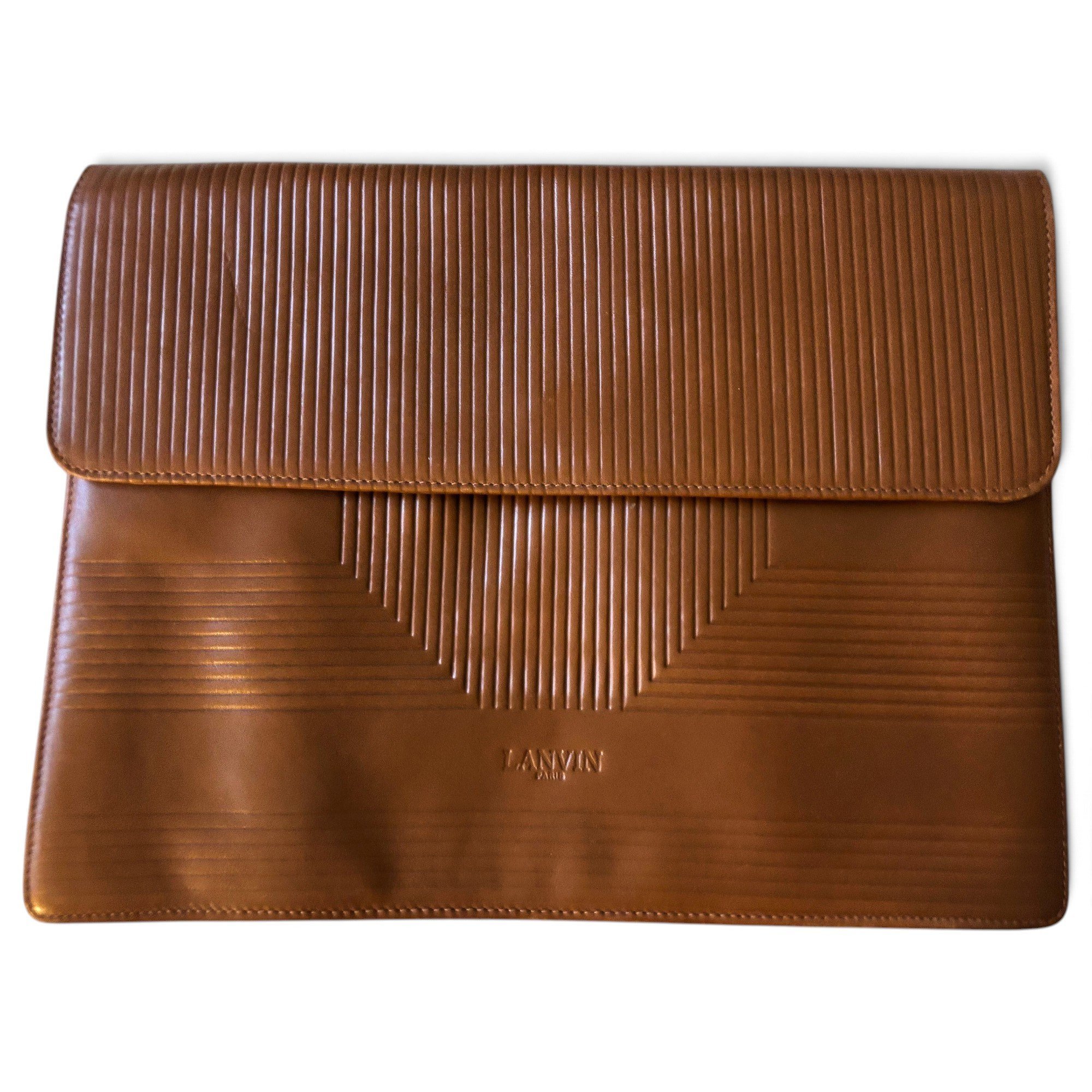 Leather clutch bag