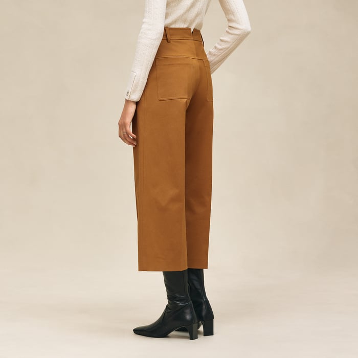 Marron Ocre Cropped Pants