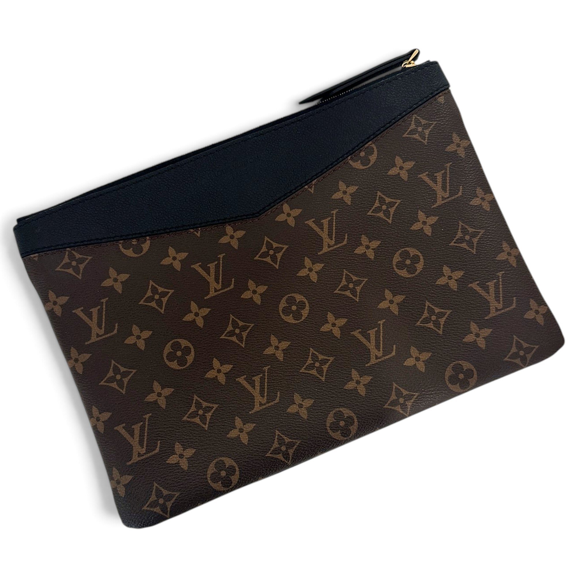 Leather clutch bag