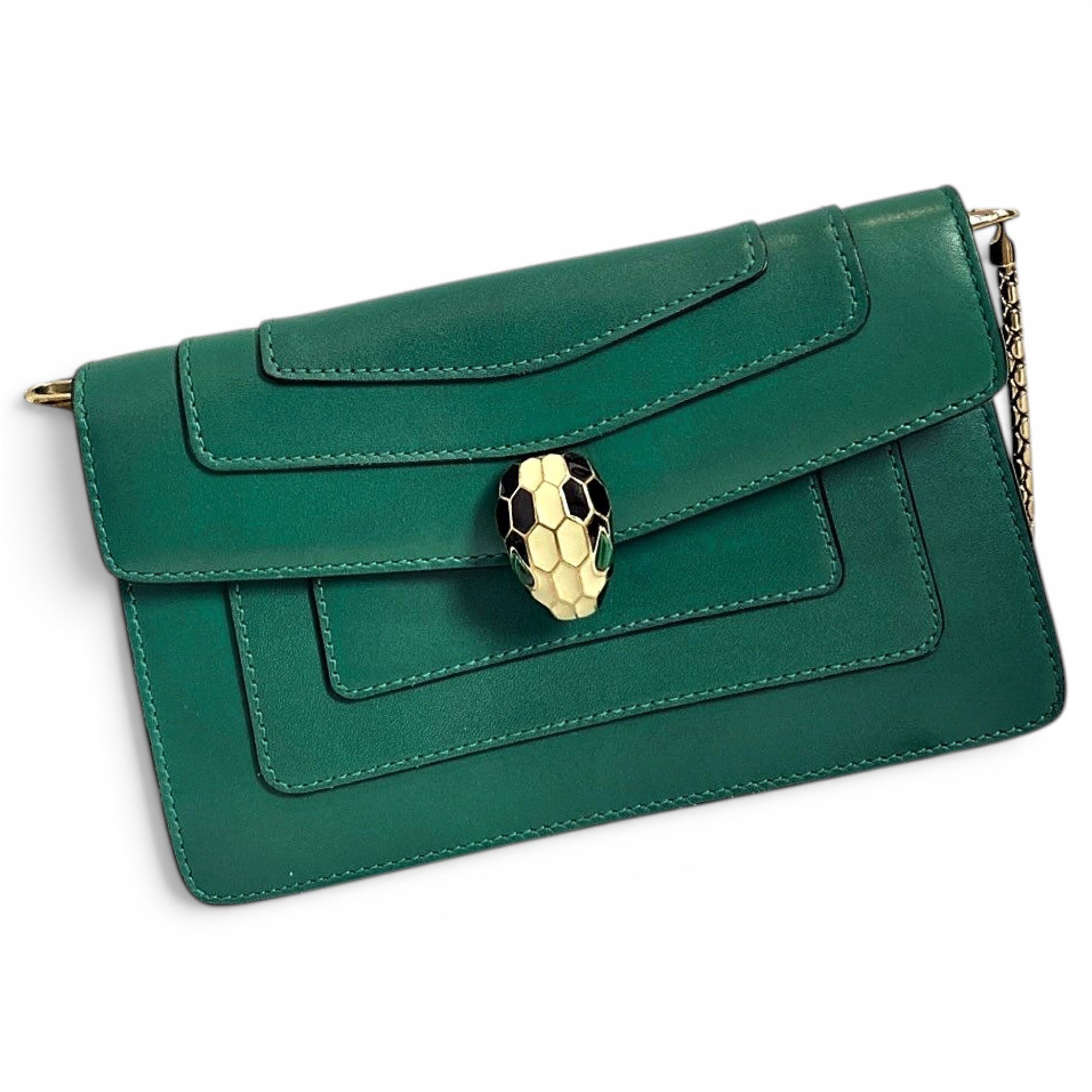 Serpenti leather handbag
