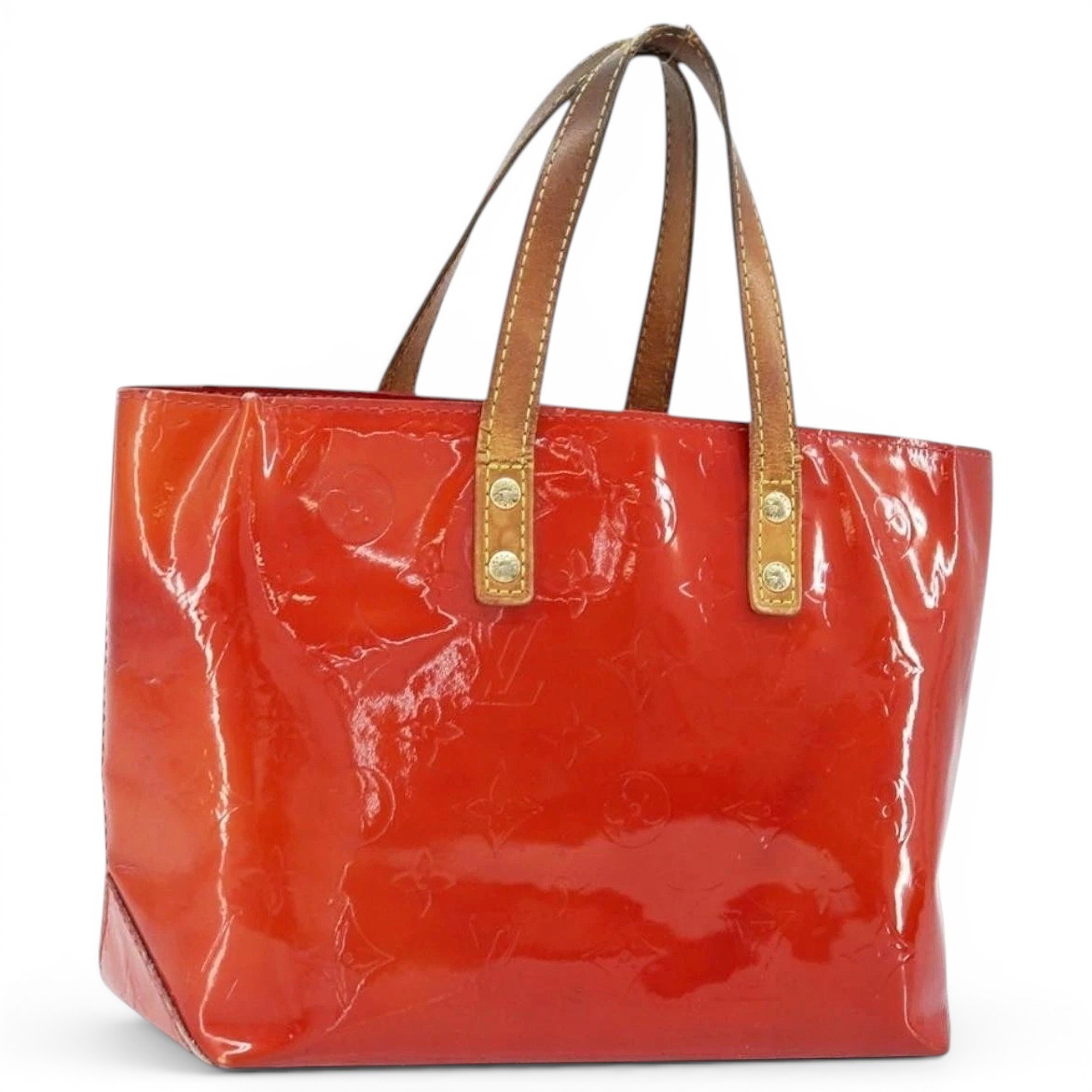 Patent leather handbag