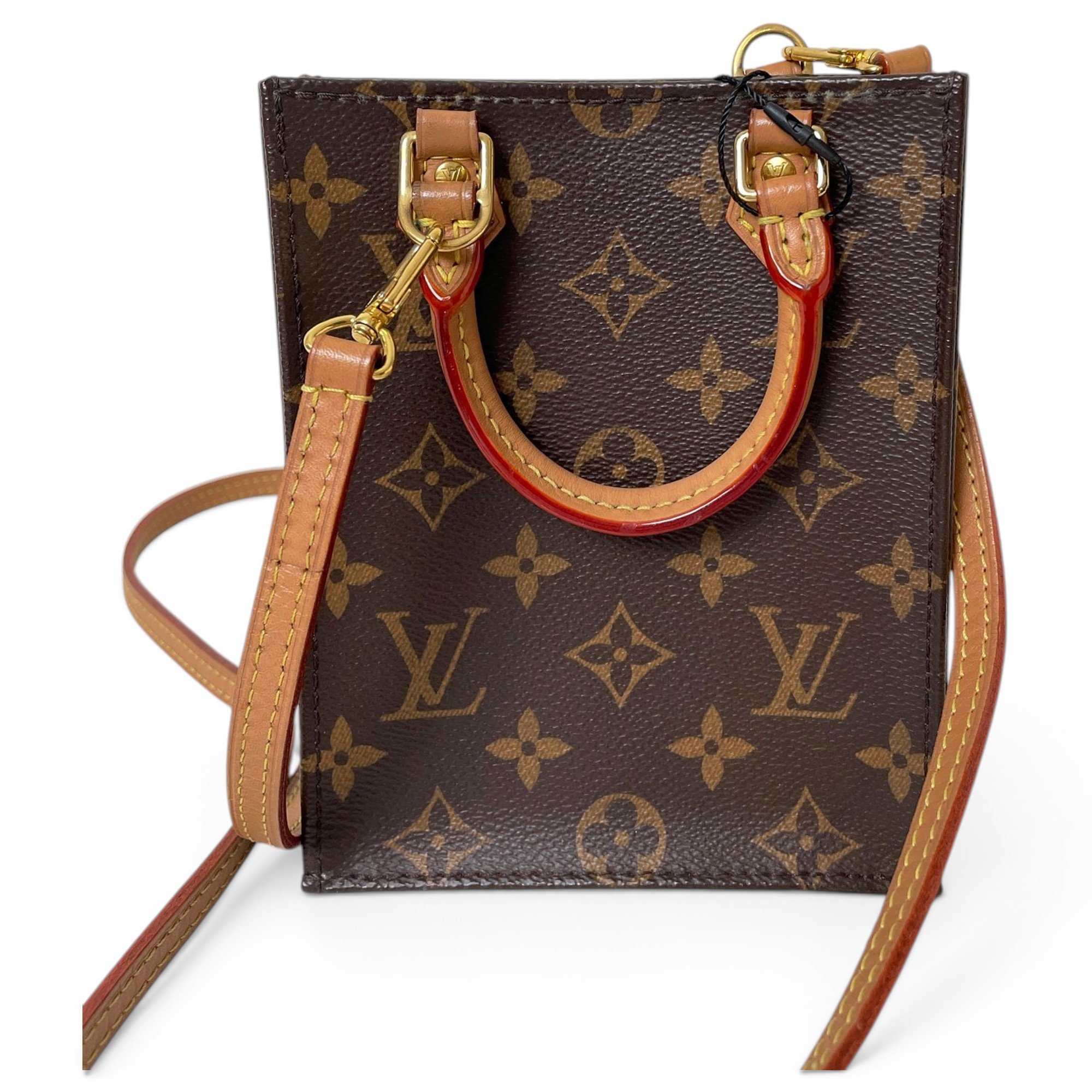 Plat leather crossbody bag