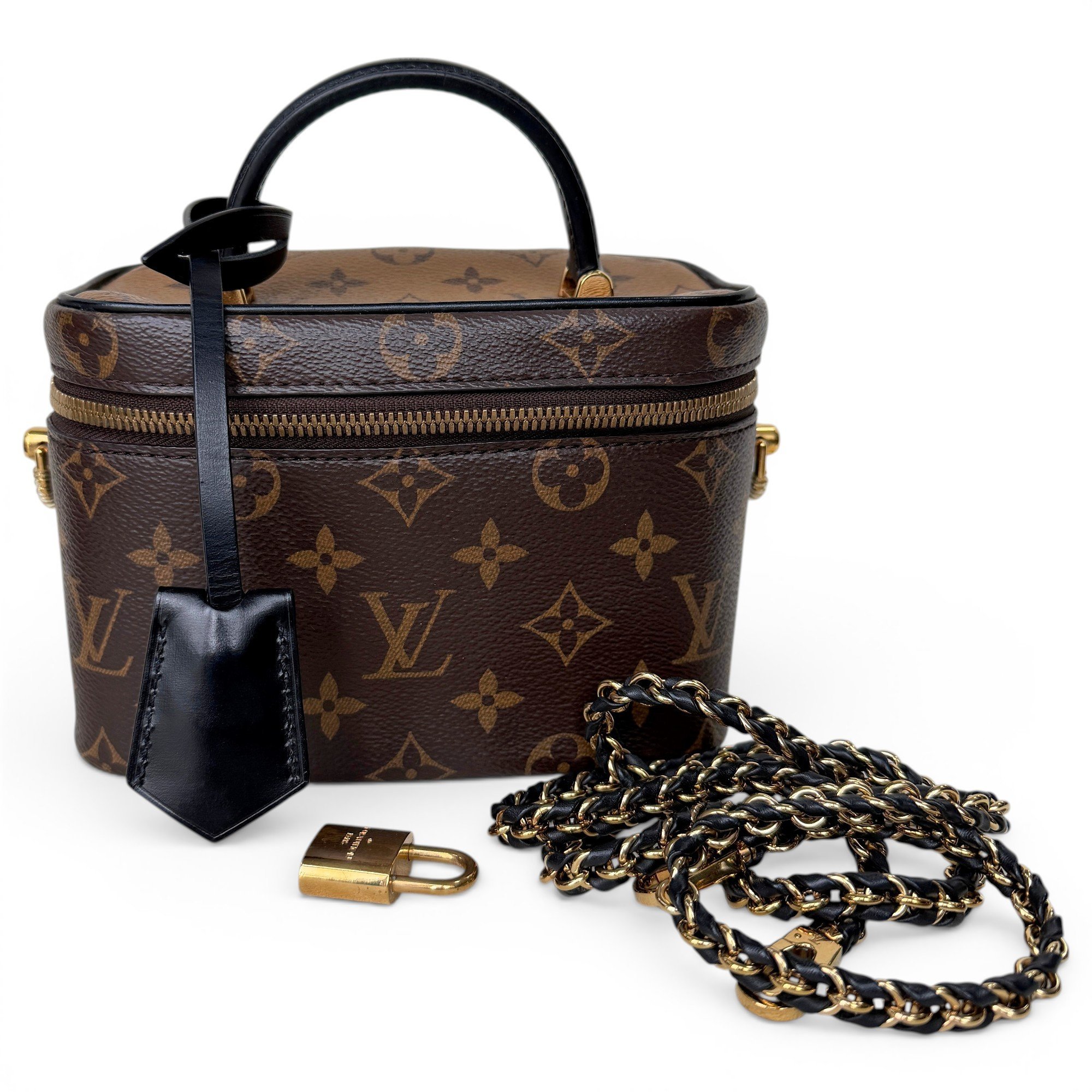 Vanity leather handbag