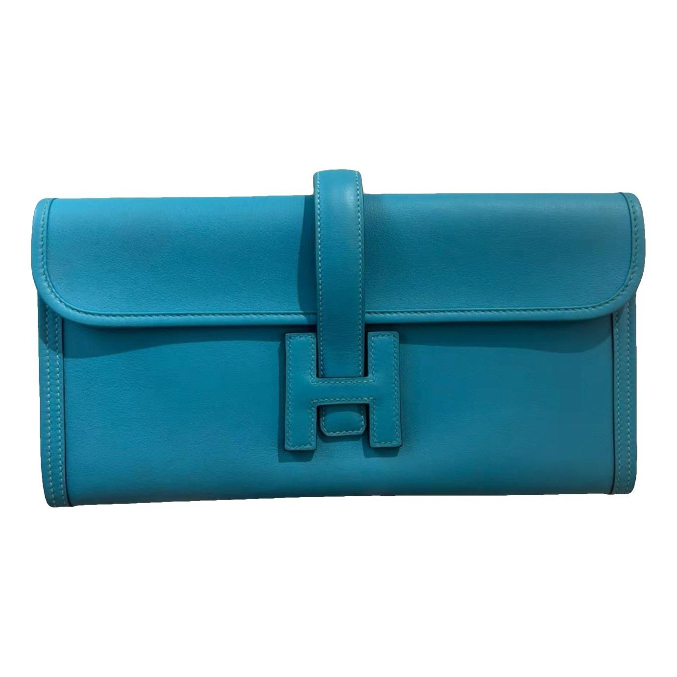 Jige leather clutch bag