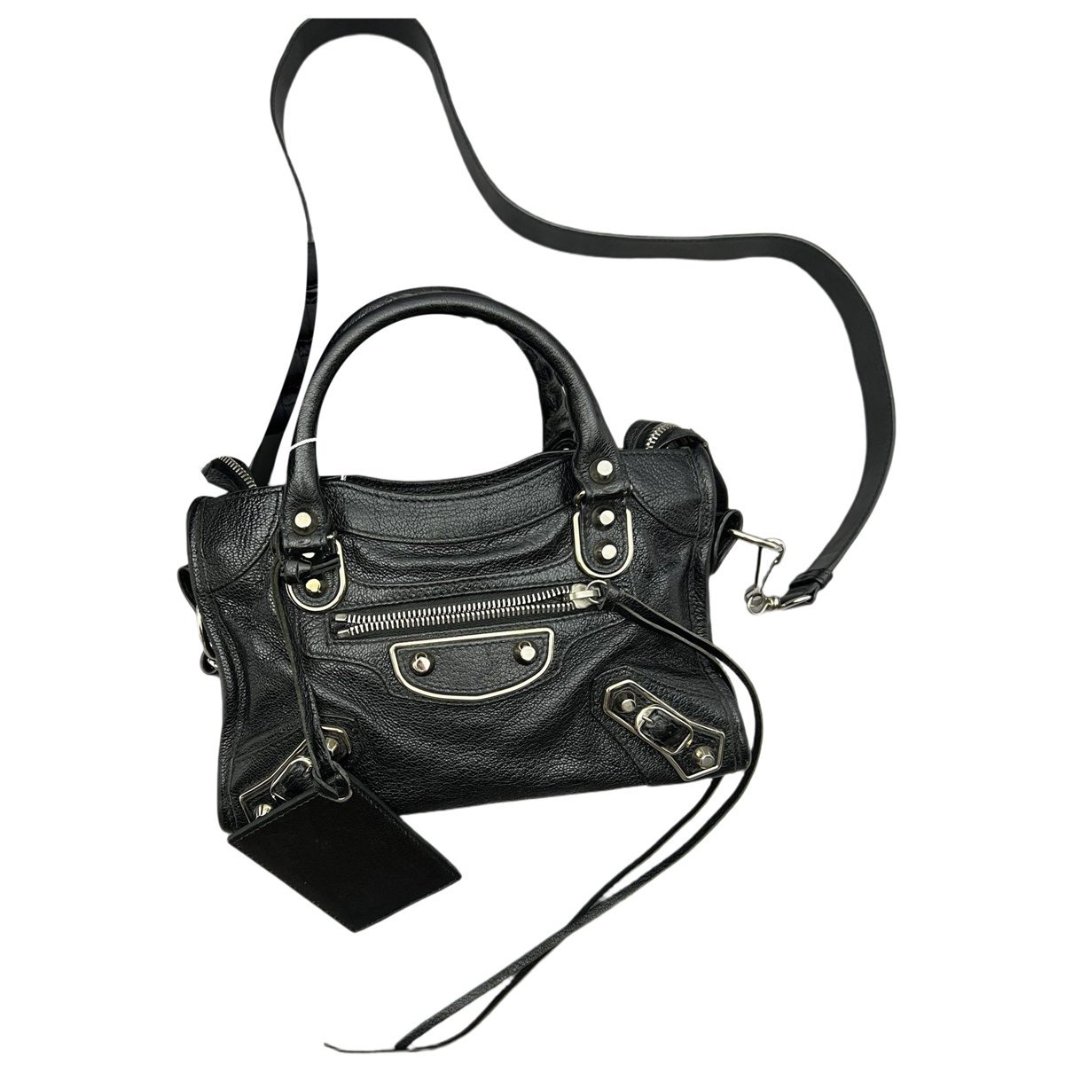 City leather handbag