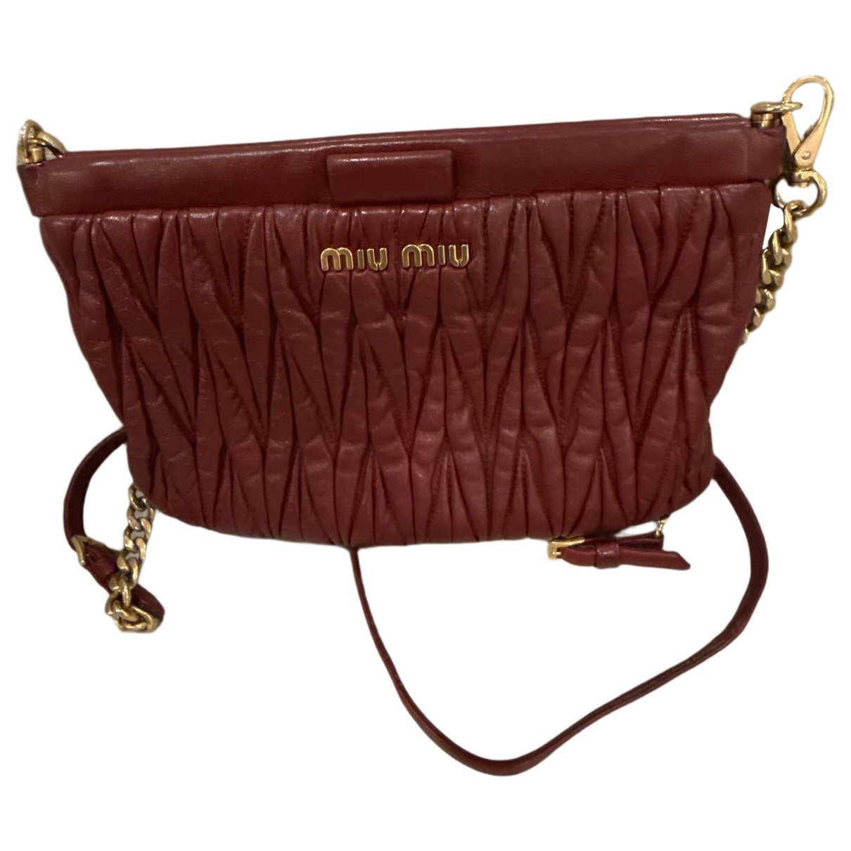 Leather clutch bag