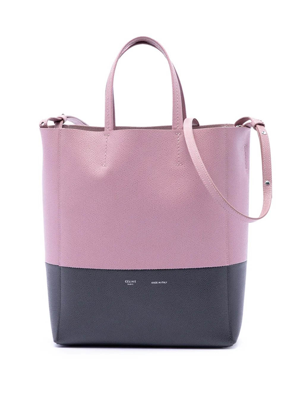 2018 Small Bicolor Grained Calfskin Vertical Cabas Tote satchel