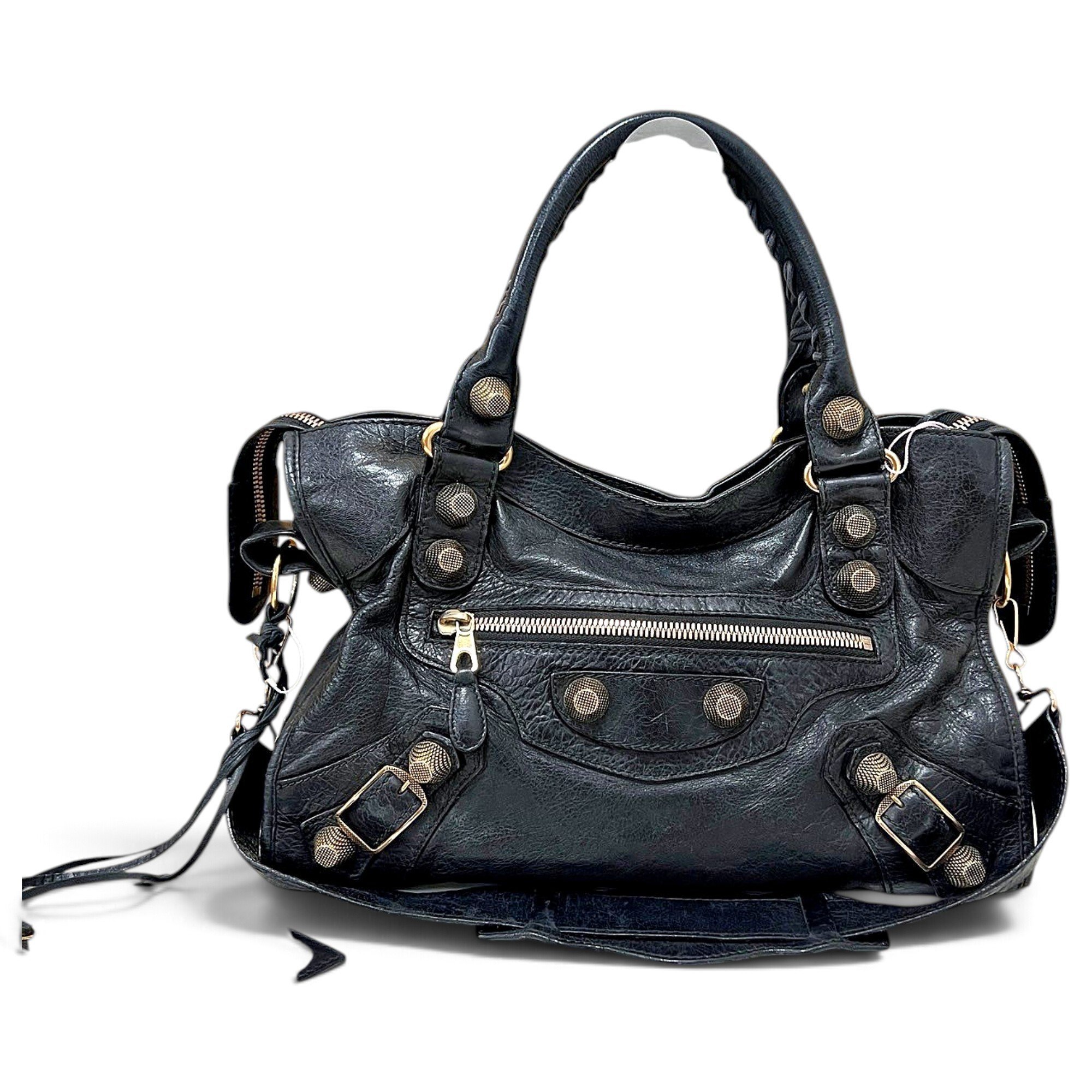 City leather handbag