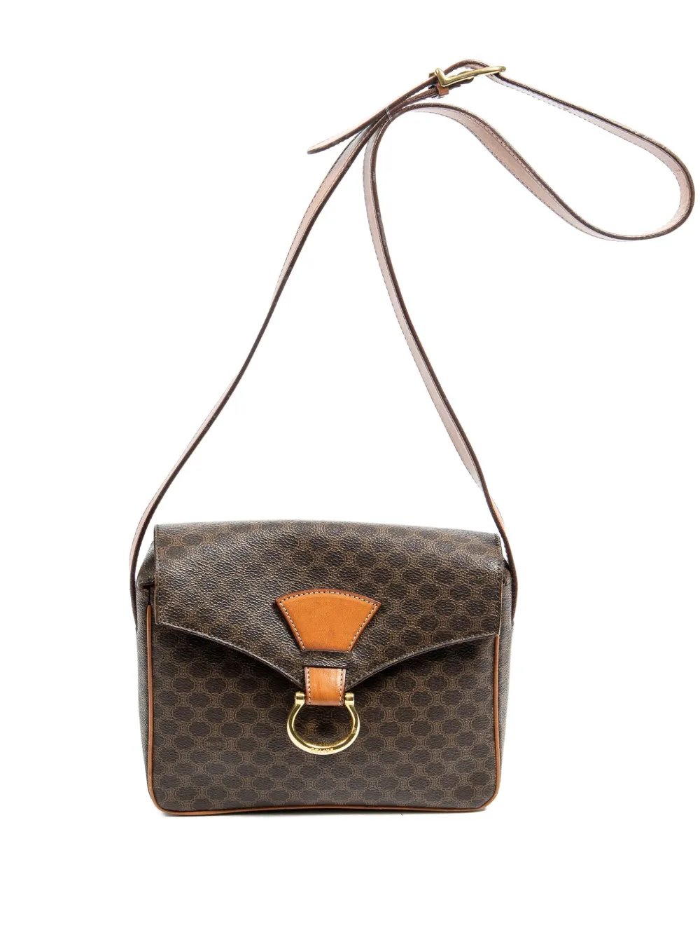 macadam-print shoulder bag