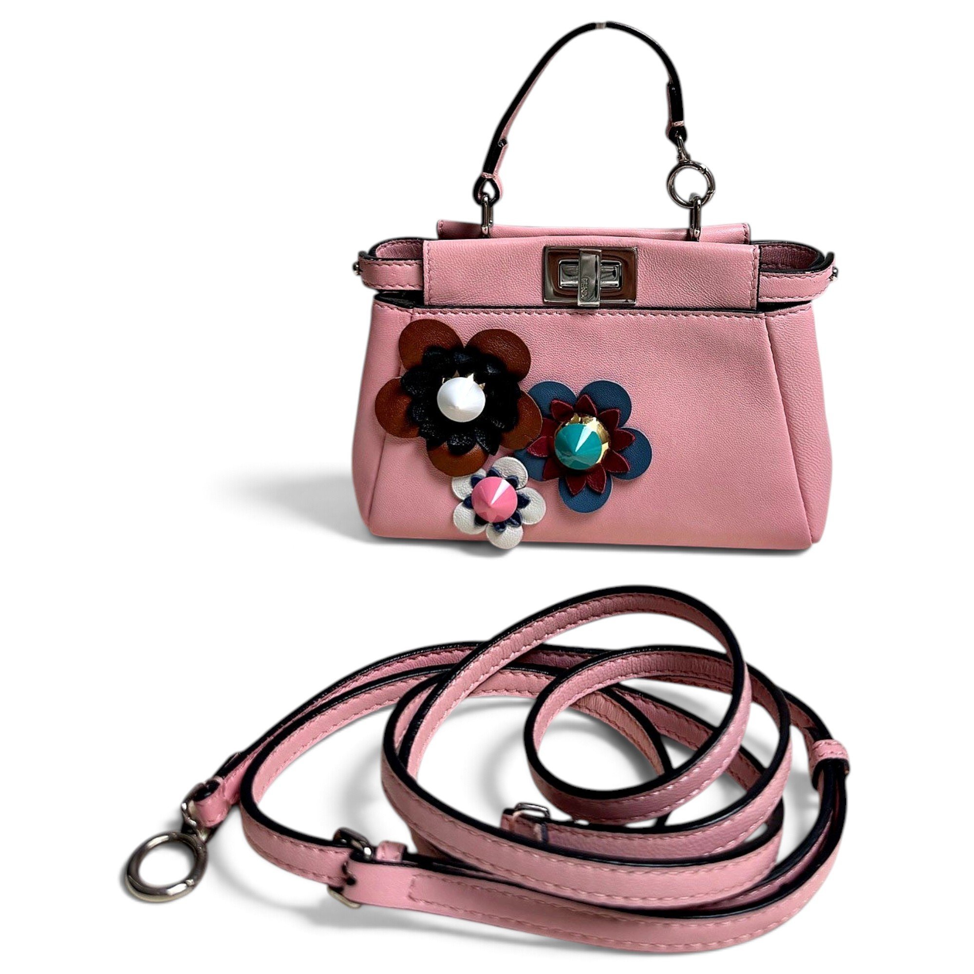 Fendi Peekaboo leather handbag