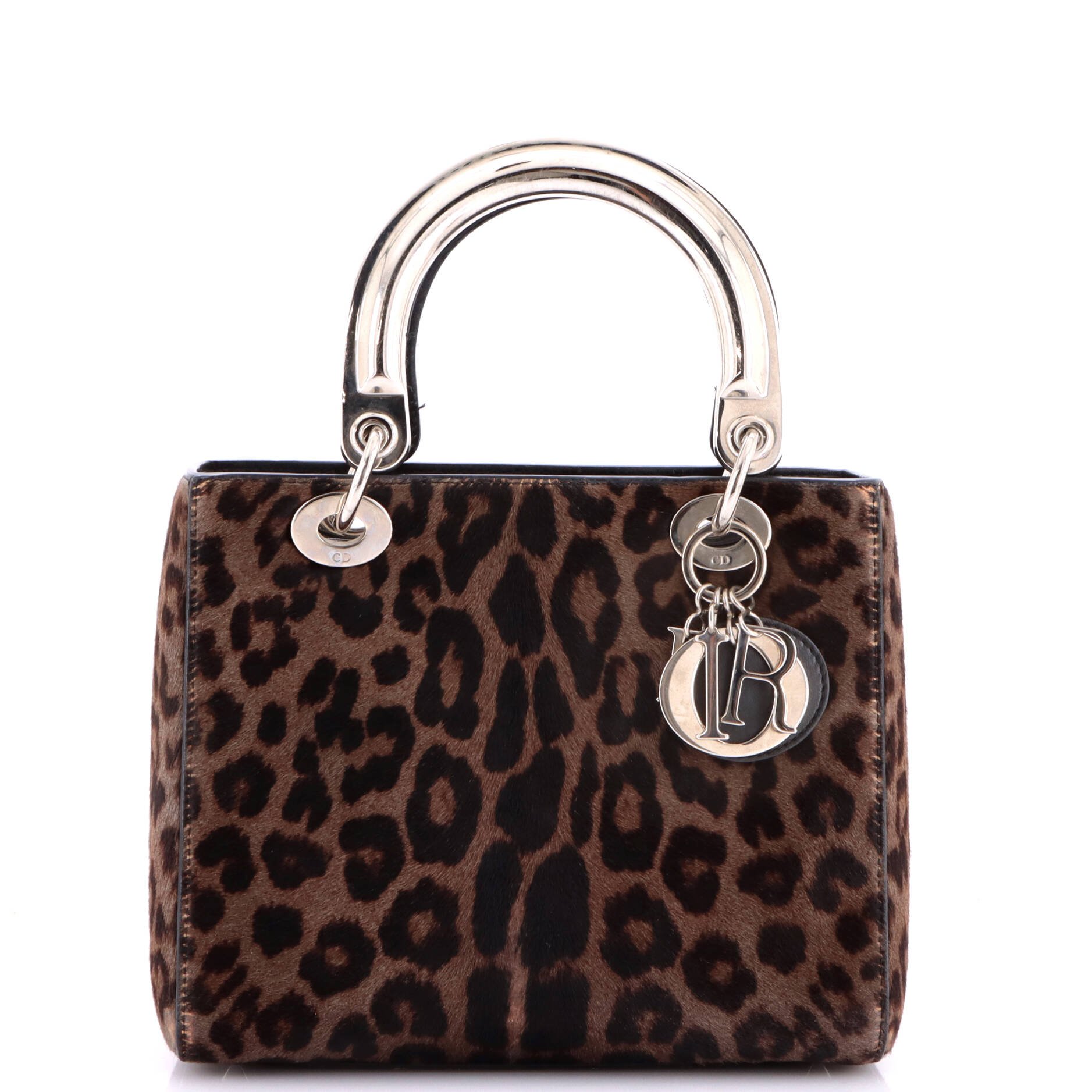Lady Dior Bag Pony Hair with Leather Medium