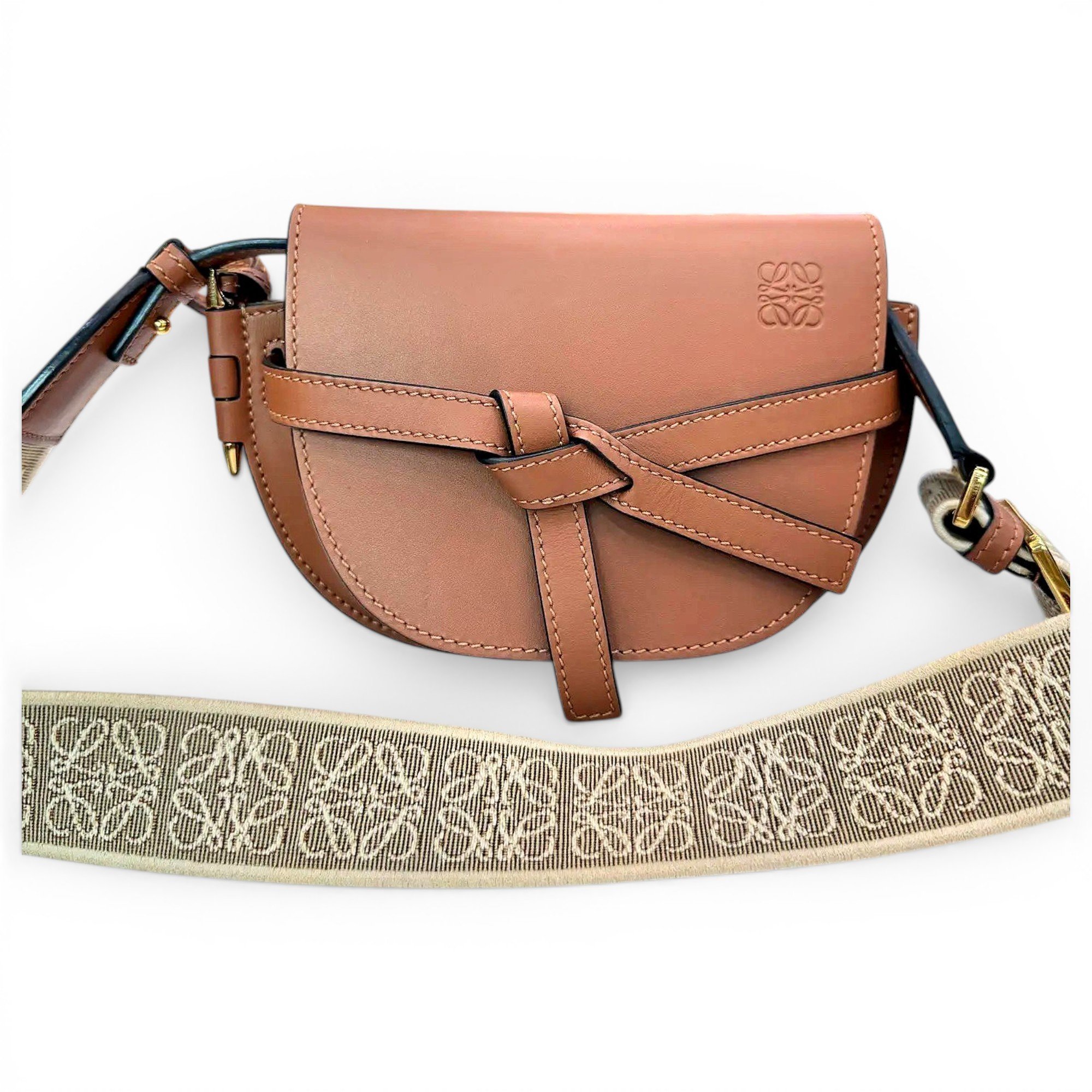 Gate leather crossbody bag