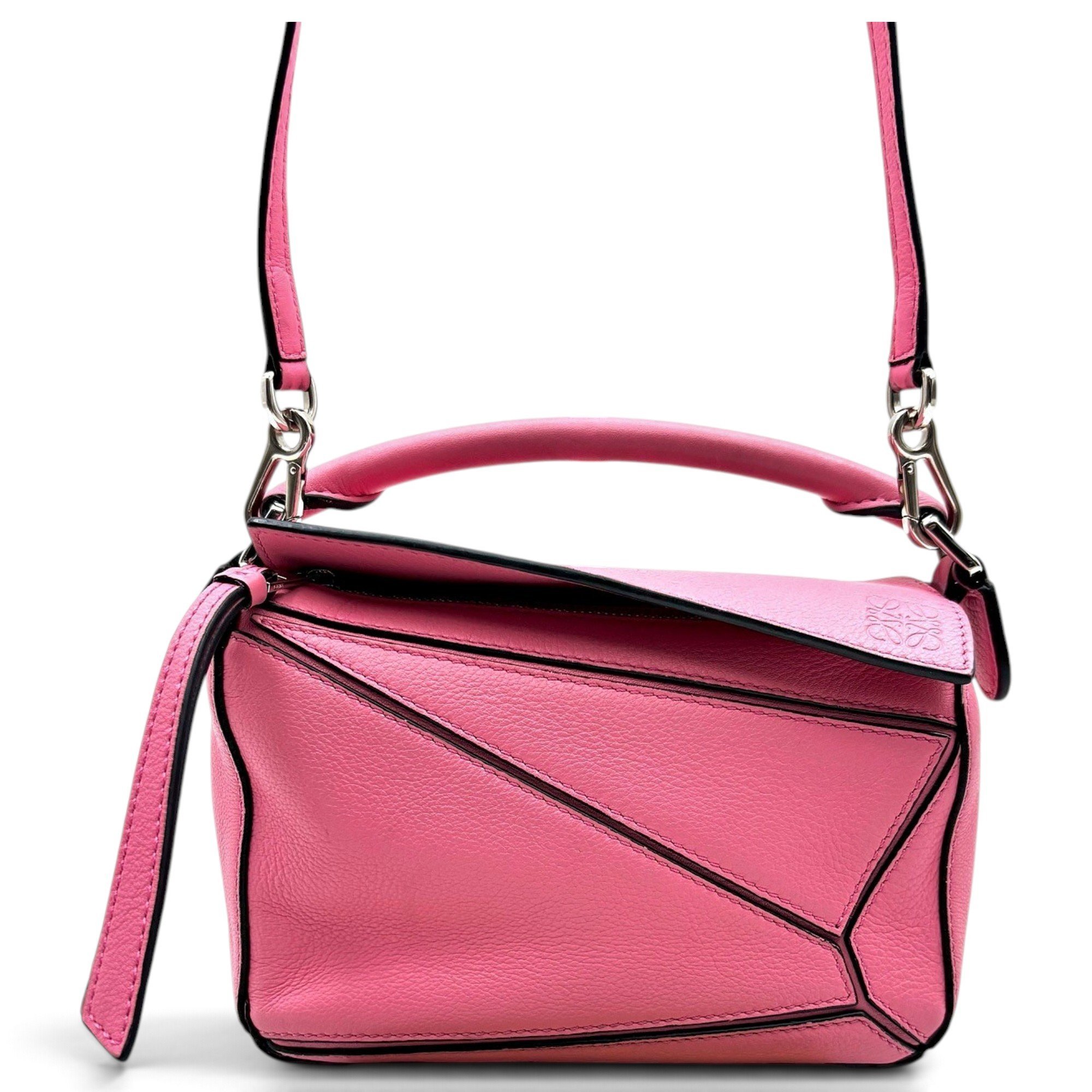 Puzzle leather handbag