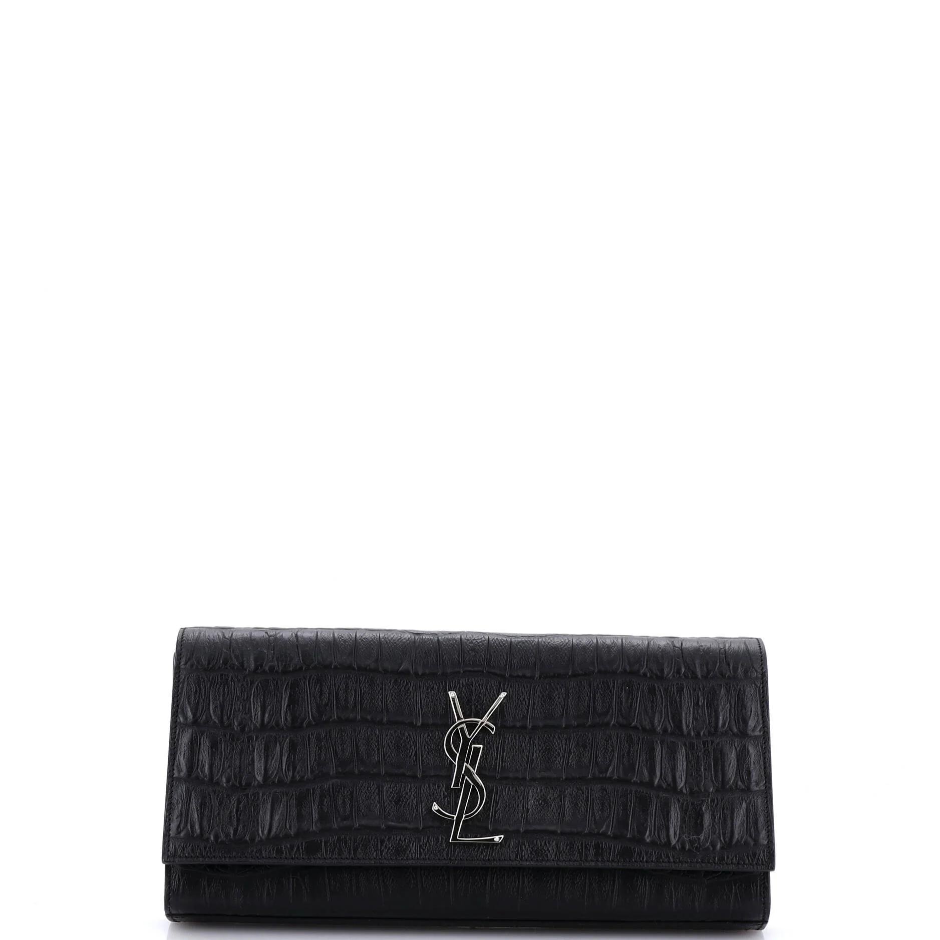 Leather clutch bag