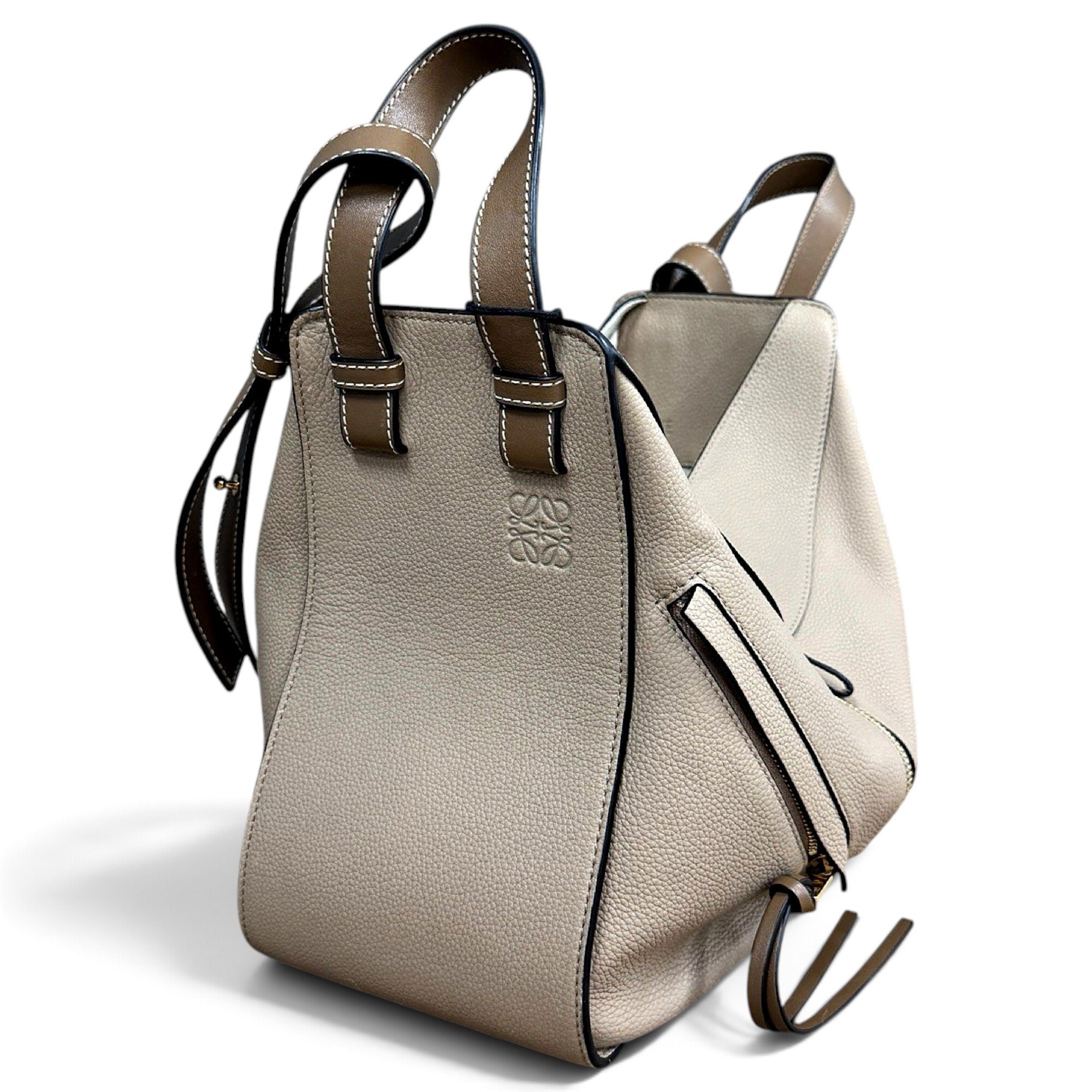 Hammock leather handbag