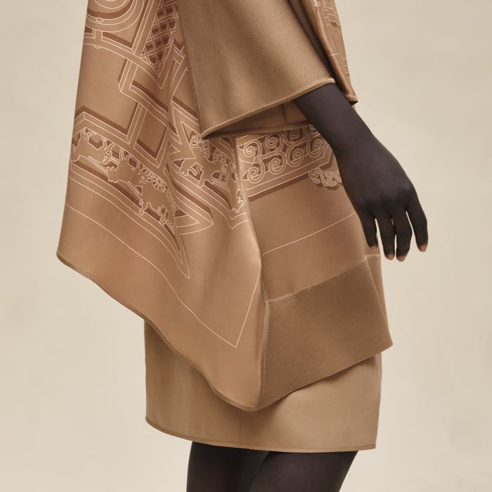 Beige Zénith "l'Enseigne Du Sellier" Caftan Tunic