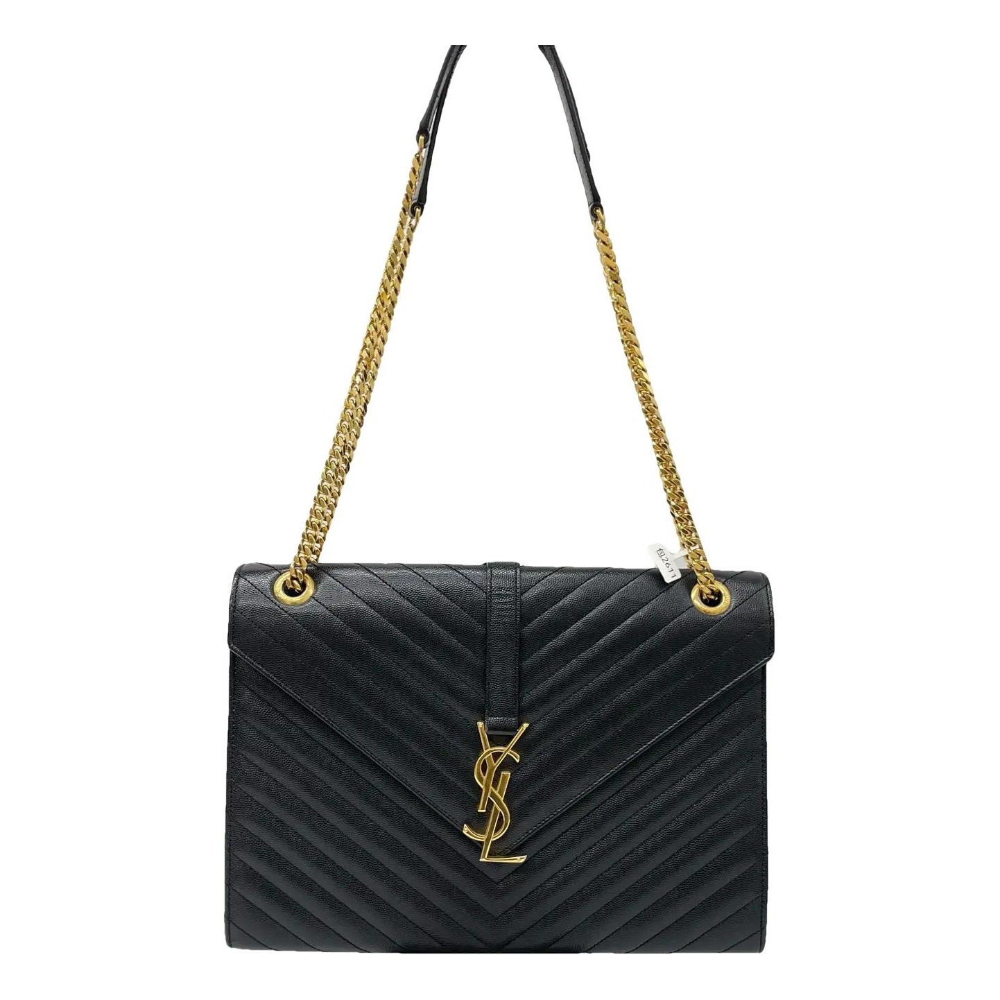 Envelope leather handbag