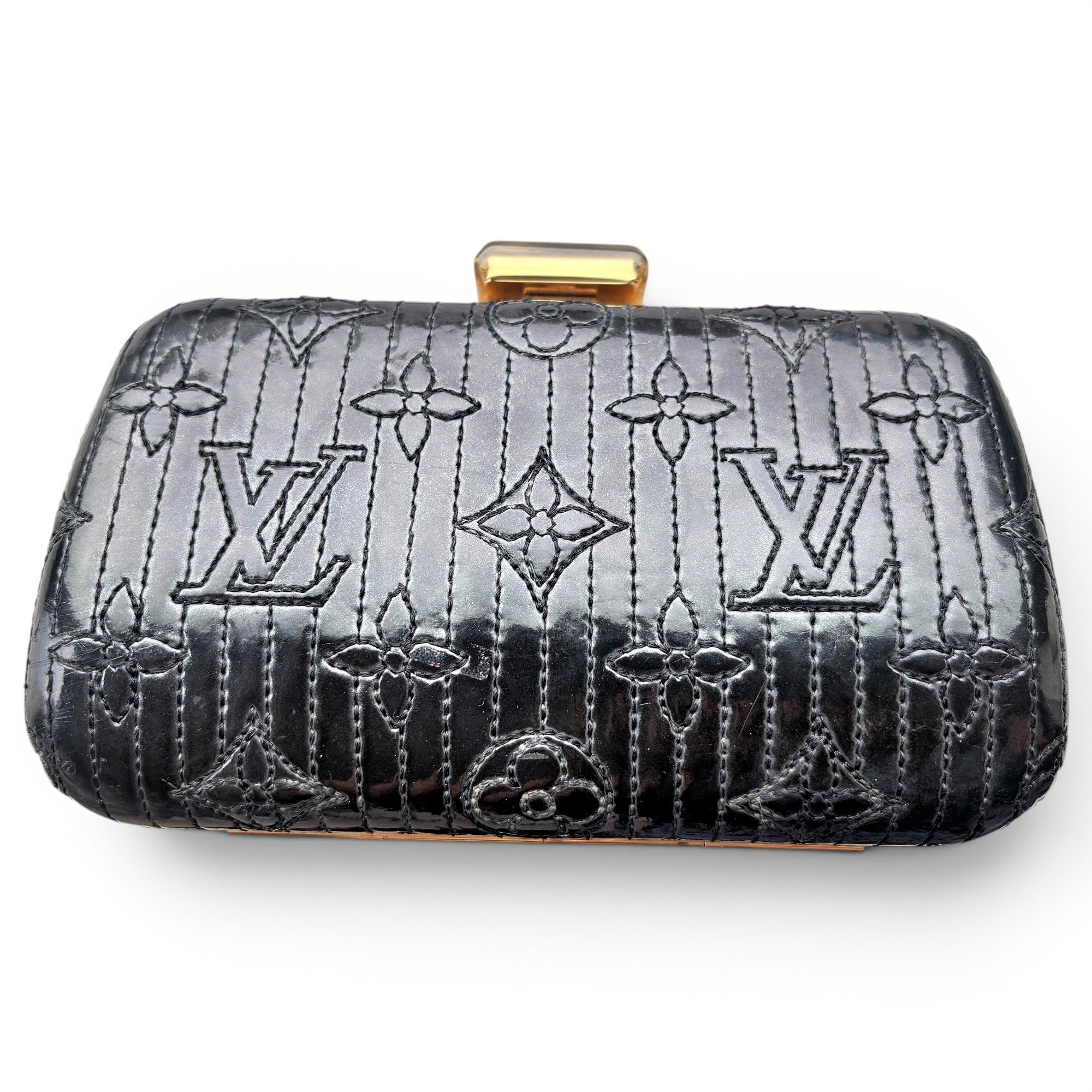 Leather clutch bag