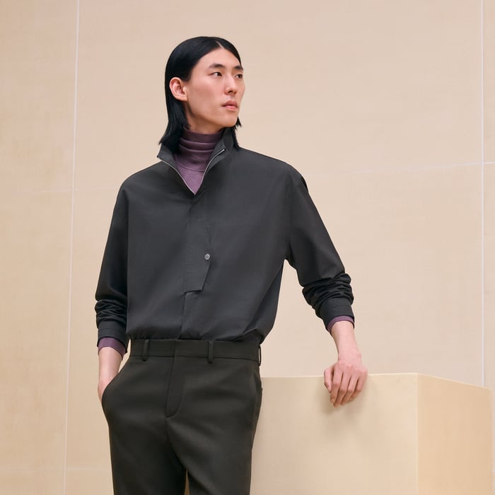 앙트라시트 “poche a Cheval” 박시 핏 재킷 셔츠