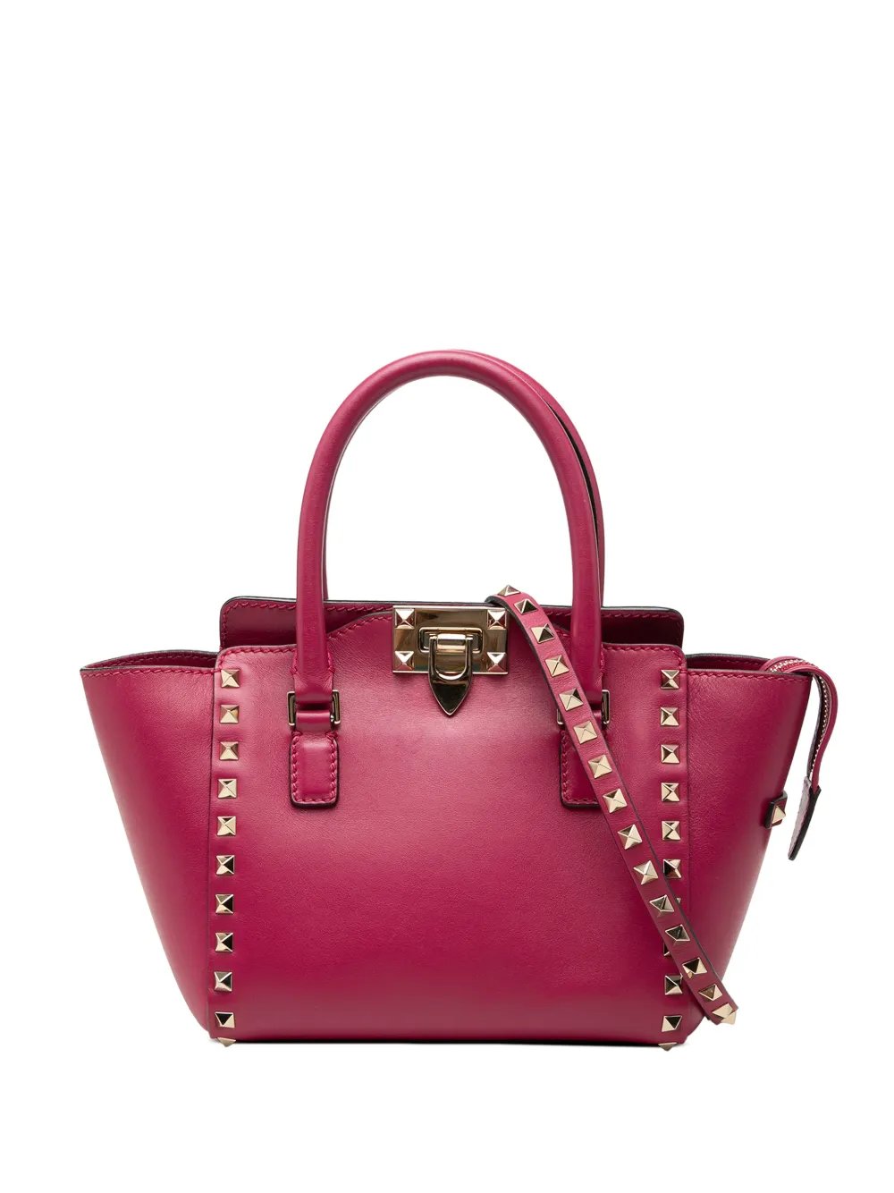 2000-2017 Mini Leather Rockstud Double Handle Tote satchel