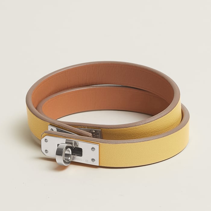 Jaune Poussin Mini Kelly Double Tour Bracelet