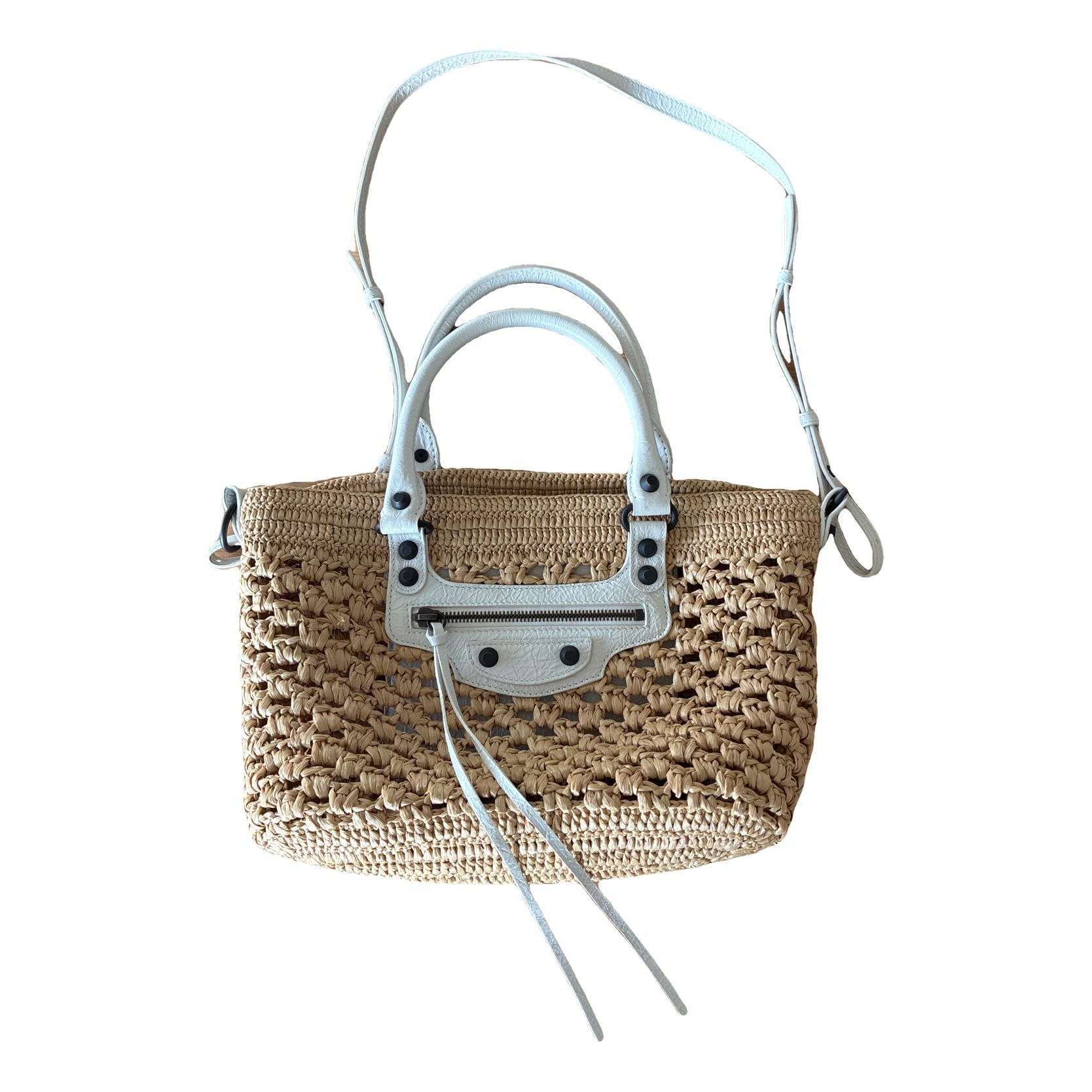 City leather handbag