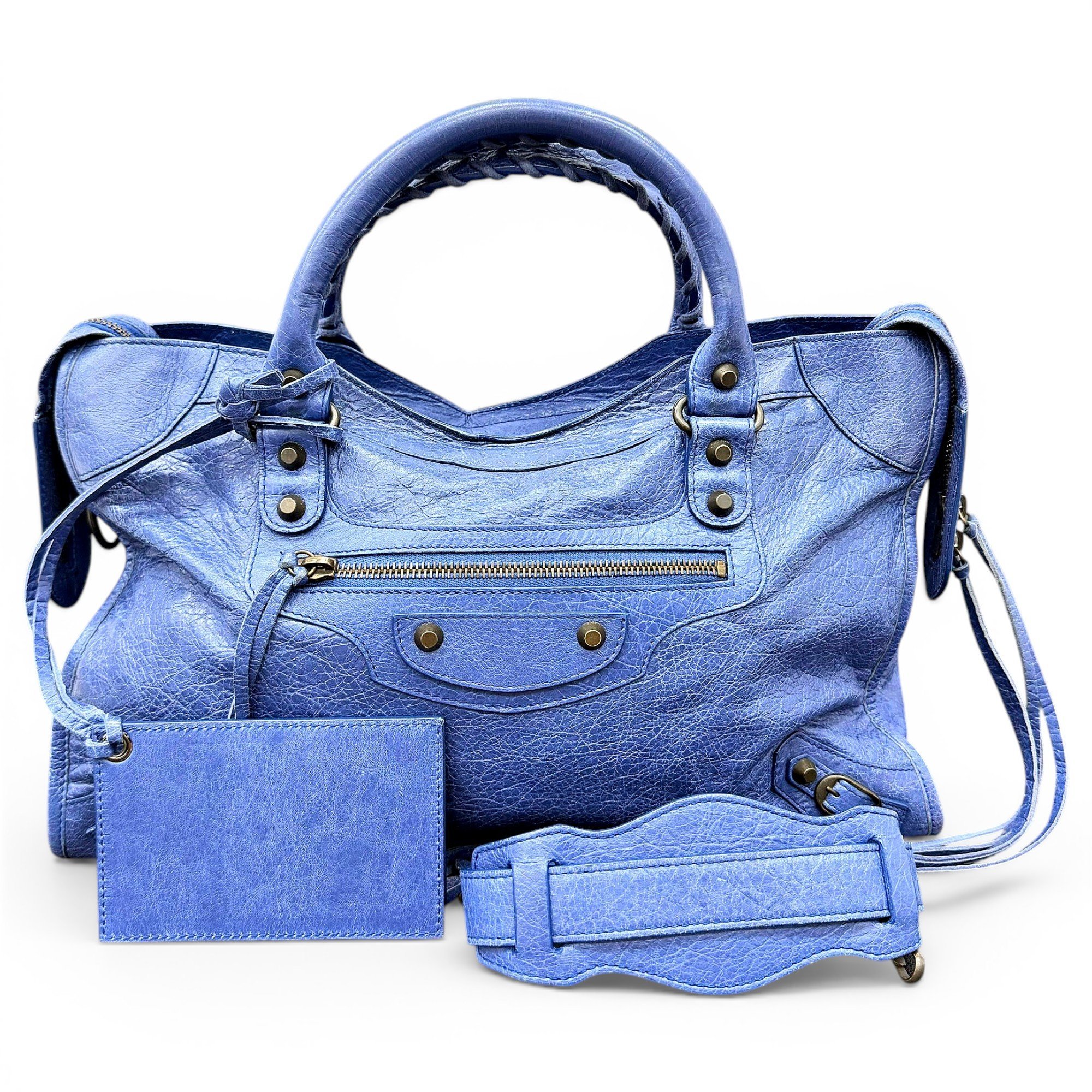 Classic Metalic leather handbag