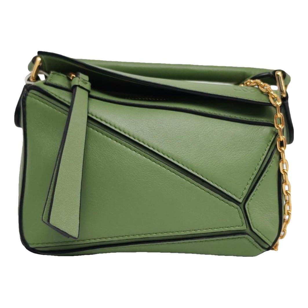 Puzzle leather handbag