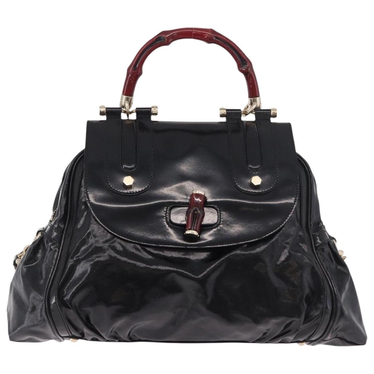 Bamboo vinyl handbag