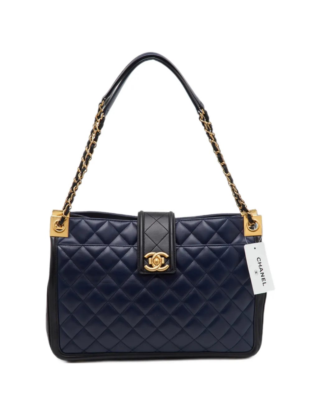 CC turn-lock quilted tote bag