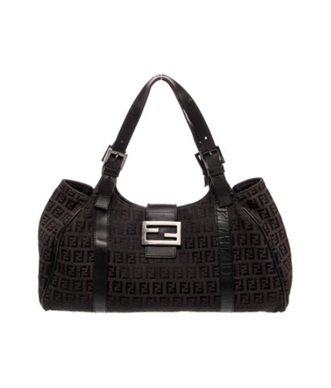 Fendi Zucchino Ff Shoulder Bag Vintage