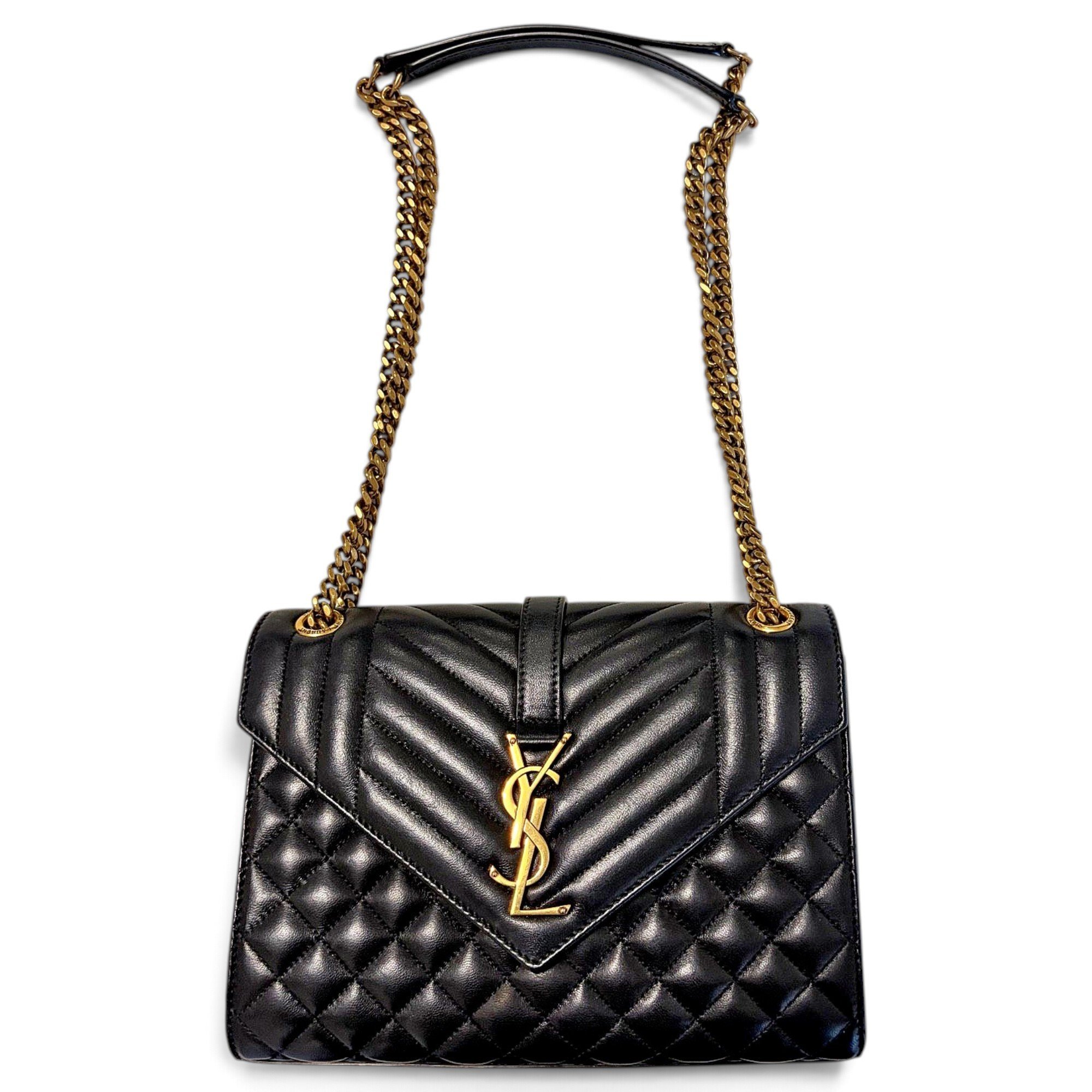 Envelope leather handbag