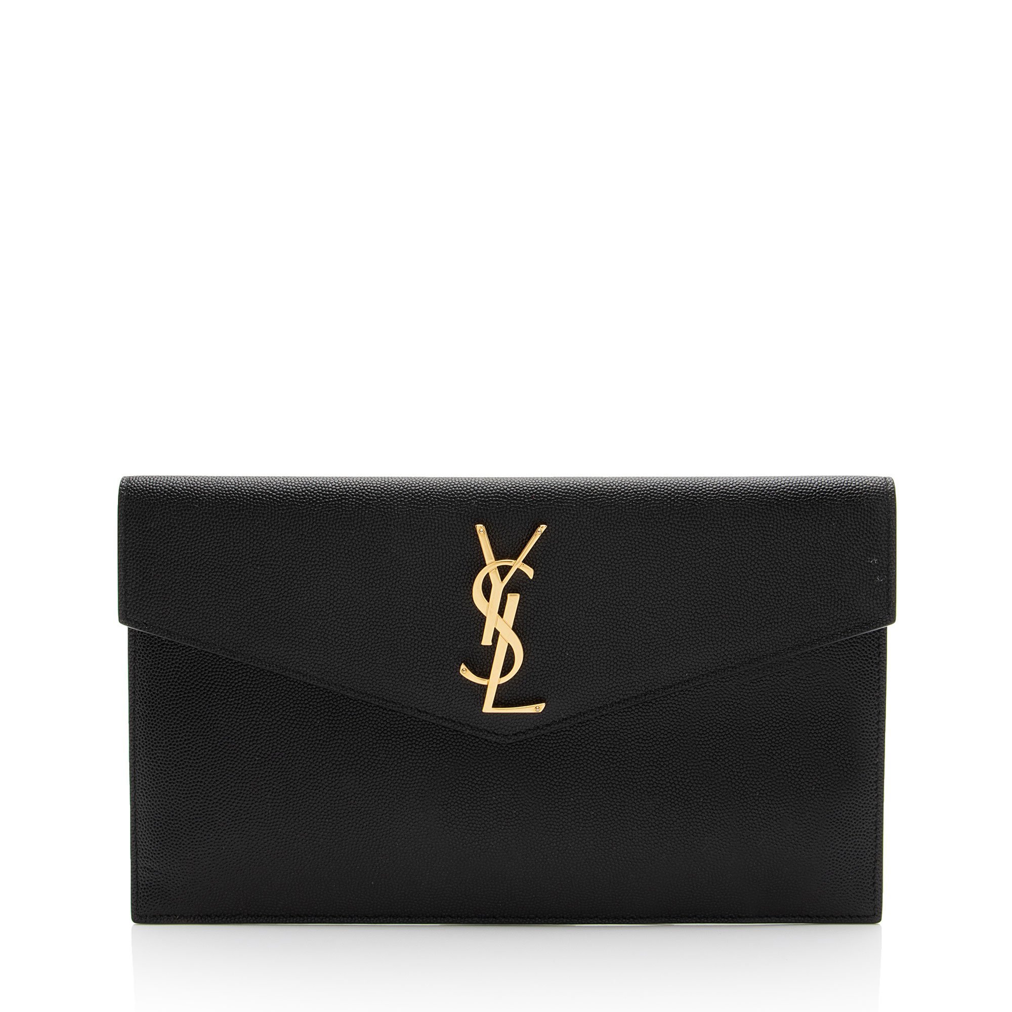 Leather clutch bag