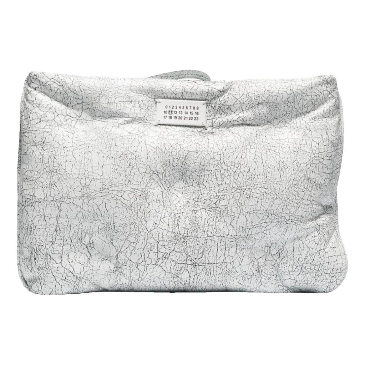 Leather clutch bag