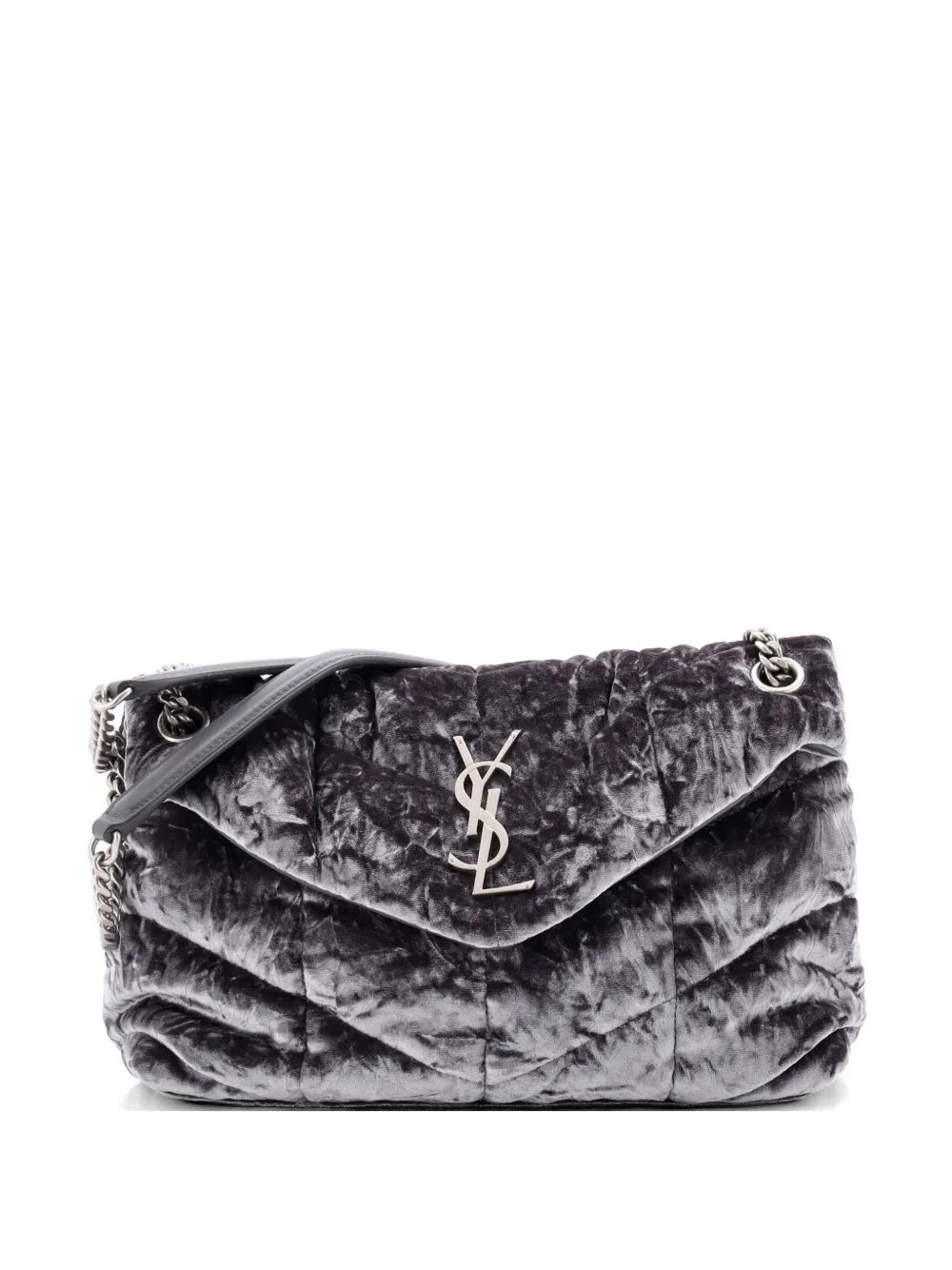 Loulou Puffer Quilted Velvet Small shoulder bag