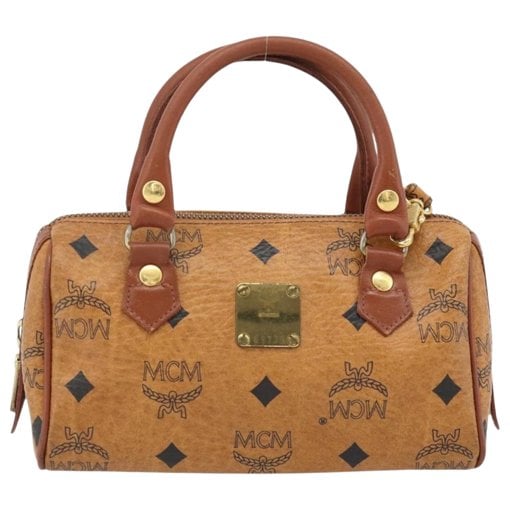 MCM Boston leather bowling bag