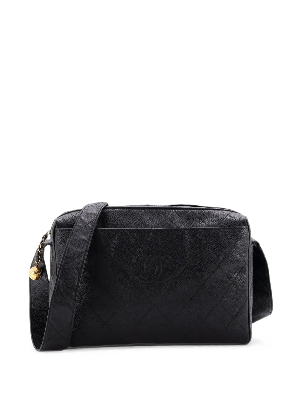Diamond CC Camera Quilted Caviar Medium shoulder bag