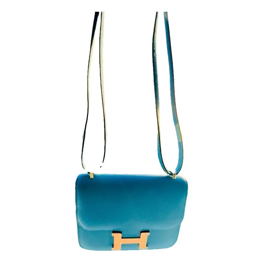 Hermes Constance 18 Handbag Blue Zanzibar Epsom Leather 2024